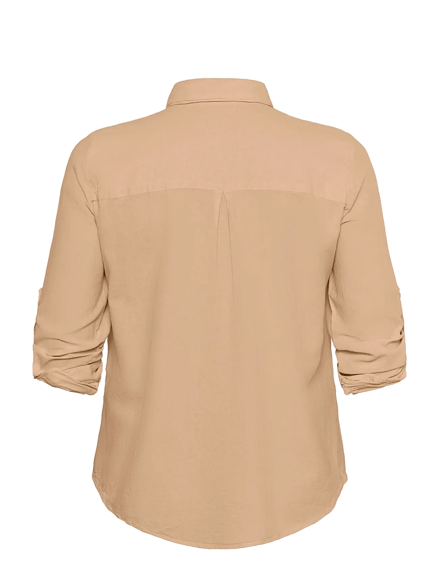 Kaffe Curve - KCnana Shirt - short-sleeved shirts - classic sand - 2