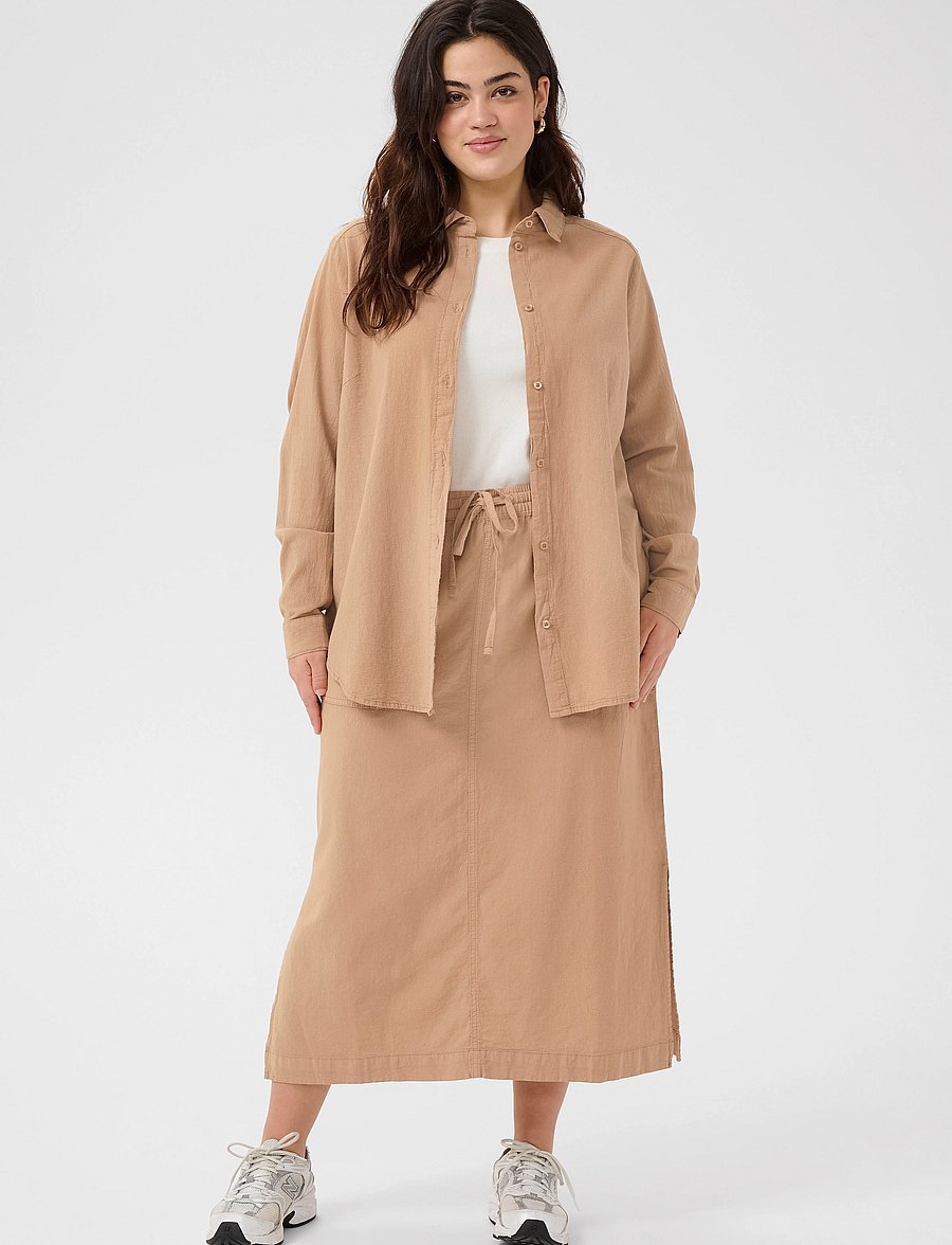 Kaffe Curve - KCnana Shirt - short-sleeved shirts - classic sand - 3