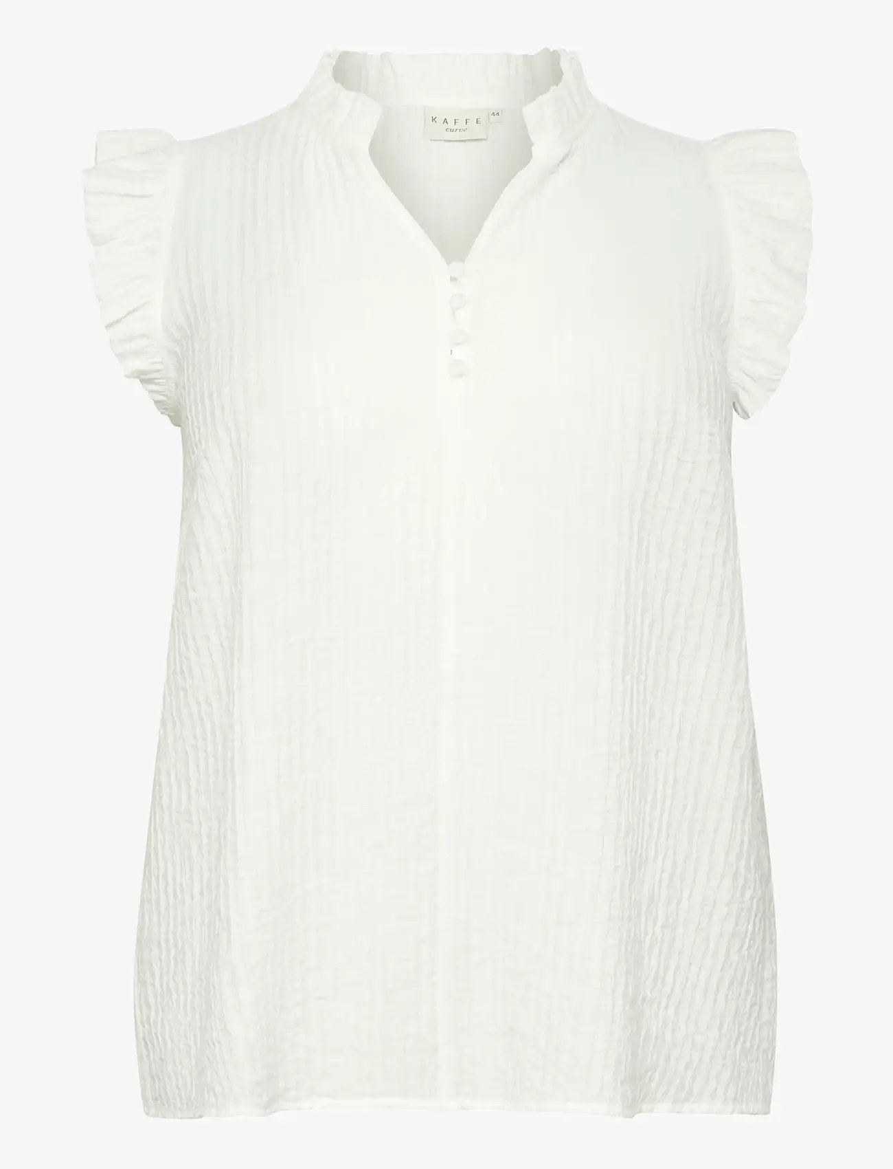 Kaffe Curve - KClyana Blouse - varrukateta pluusid - chalk - 1