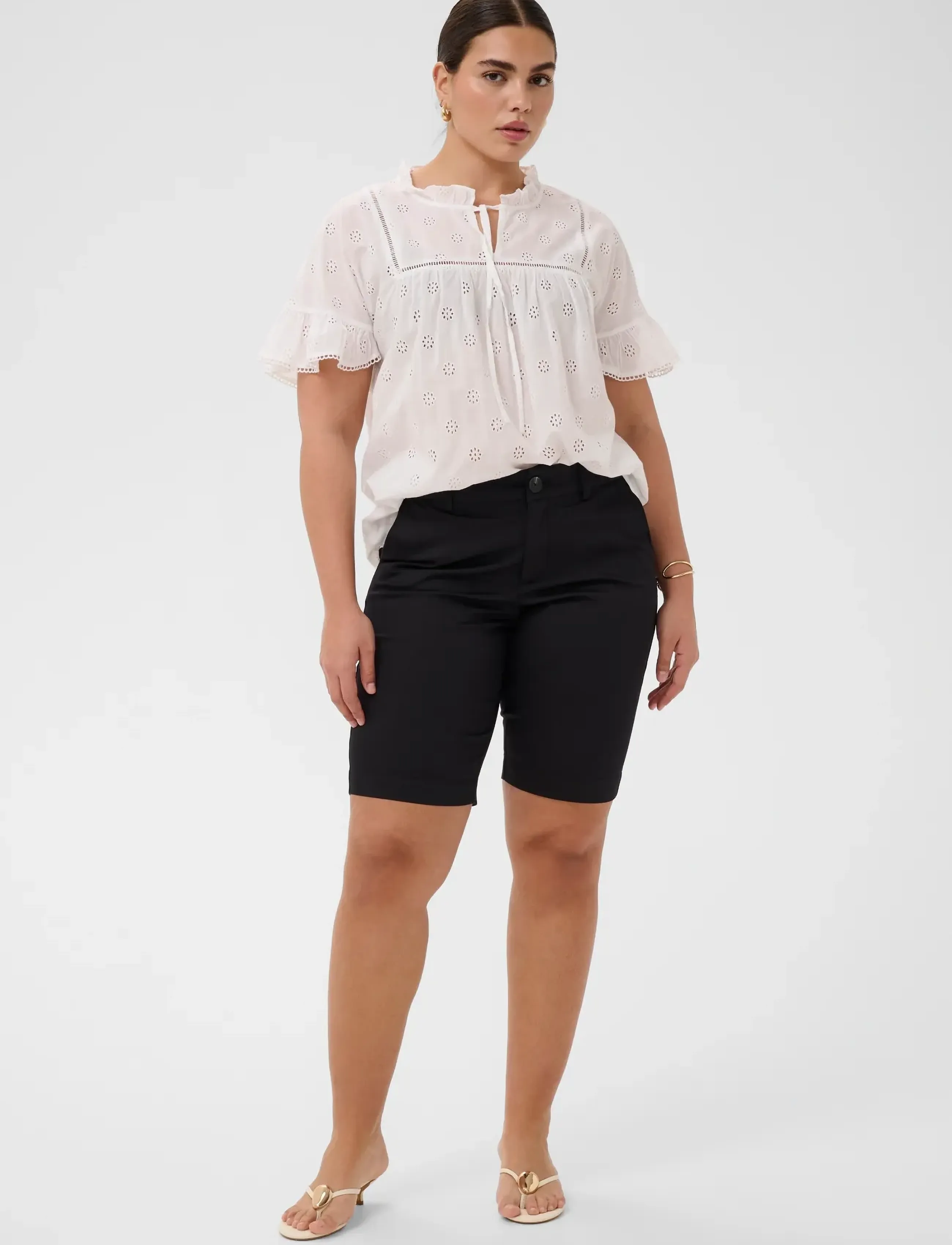 Kaffe Curve - KCleana City Shorts - bermudashorts - black deep - 3