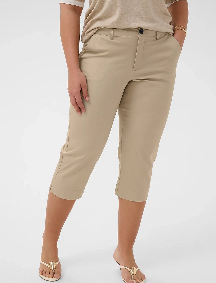 Kaffe Curve - KCleana Capri Pants - caprihose - feather gray - 0