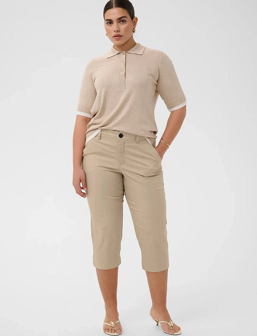 Kaffe Curve - KCleana Capri Pants - caprihose - feather gray - 3