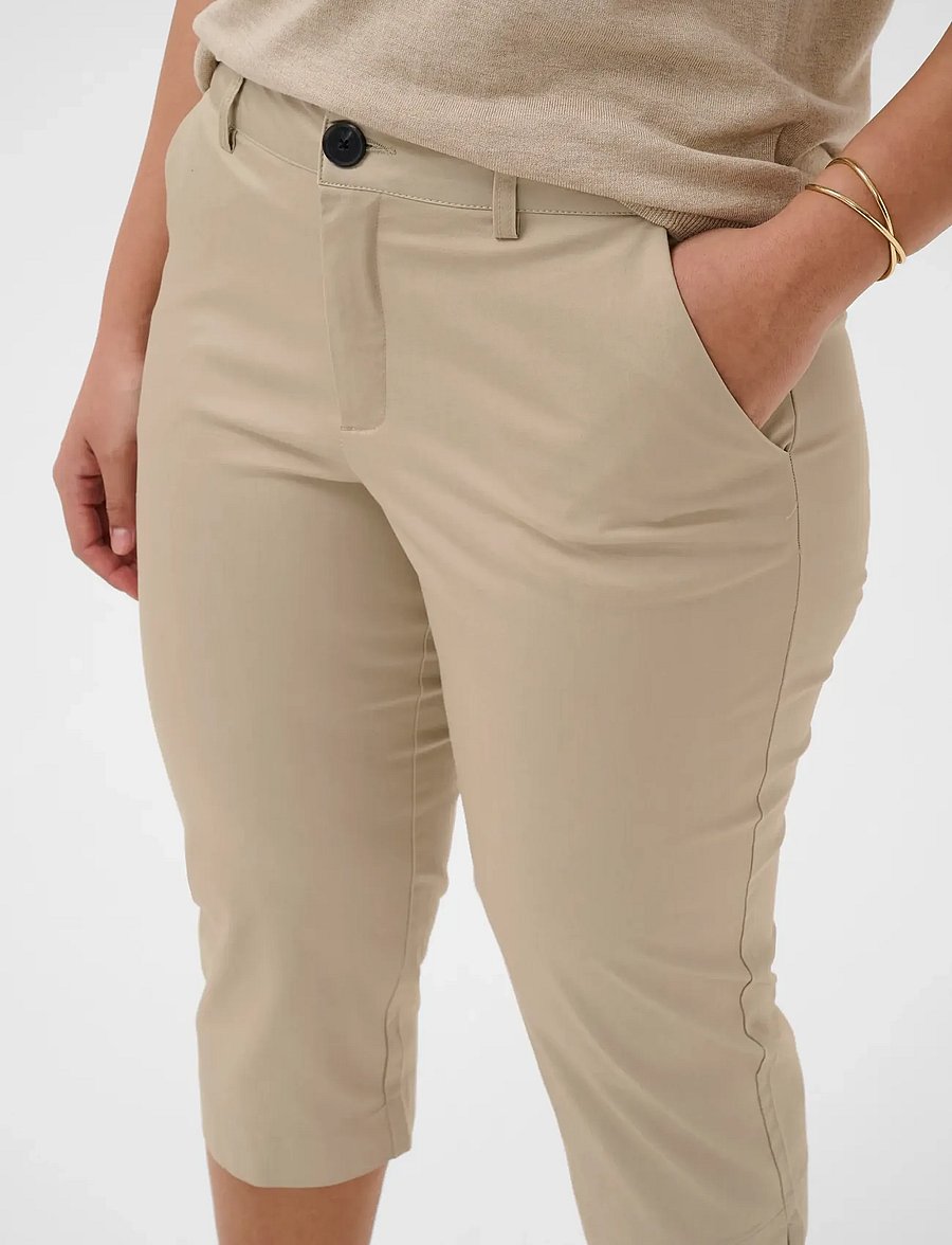 Kaffe Curve - KCleana Capri Pants - caprihose - feather gray - 5