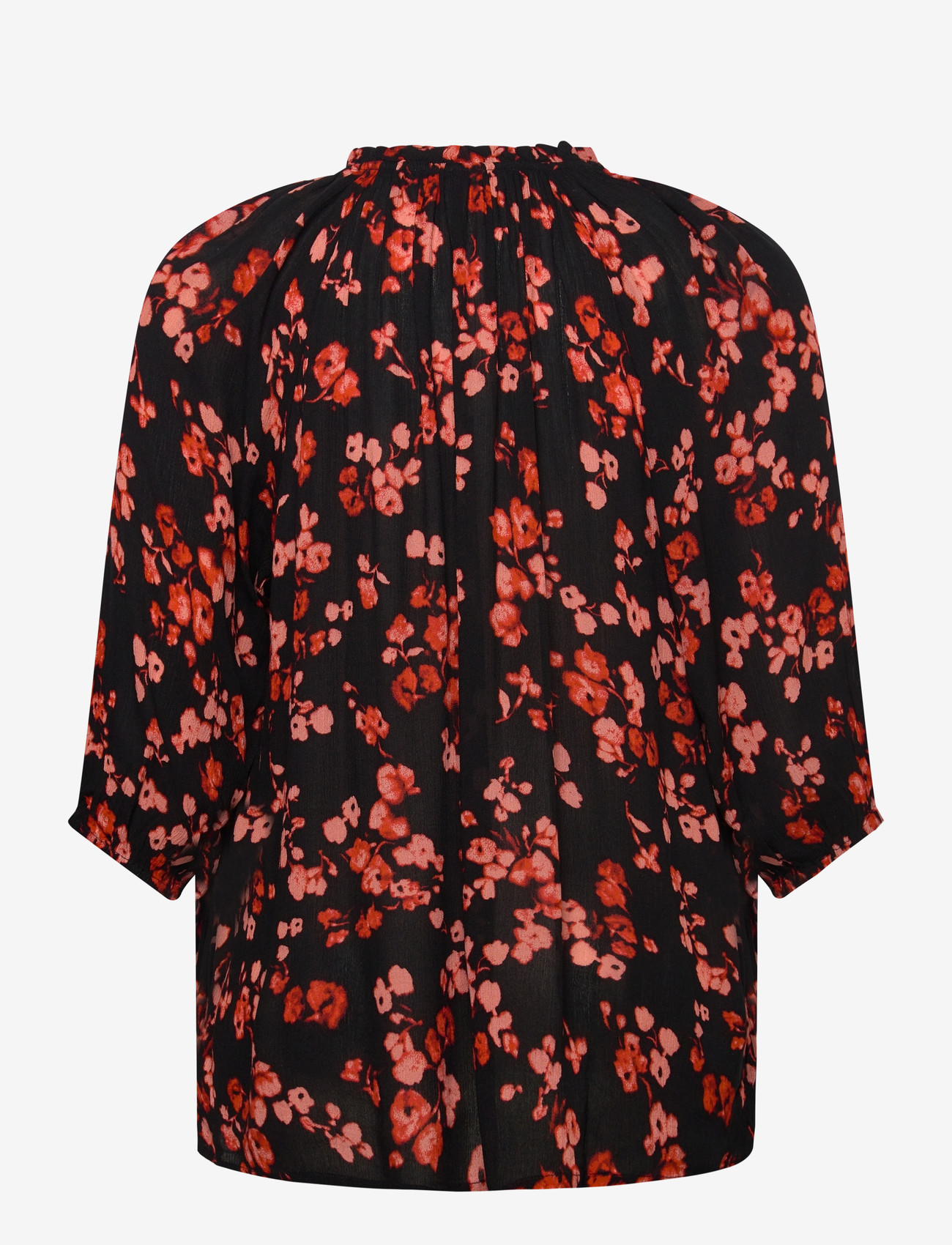 Kaffe Curve - KCtrine Ami Blouse - langærmede bluser - red flower - 1