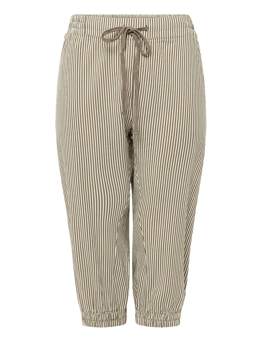 Kaffe Curve - KCnana Striped Capri Pants - capri bukser - brindle / turtledove stripe - 0