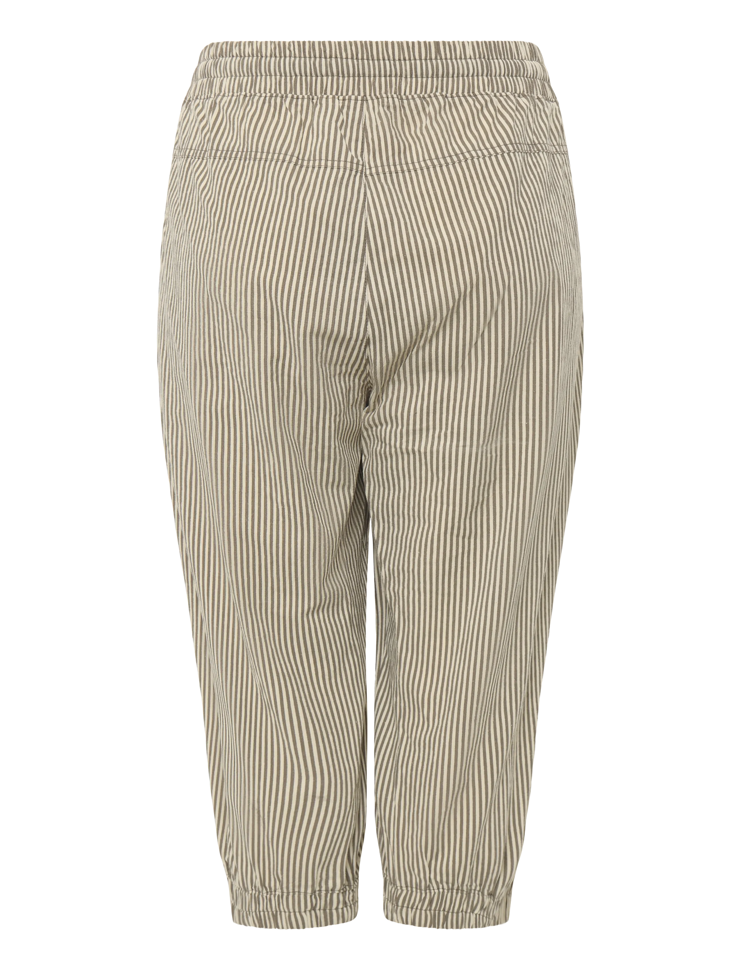 Kaffe Curve - KCnana Striped Capri Pants - kapripüksid - brindle / turtledove stripe - 1