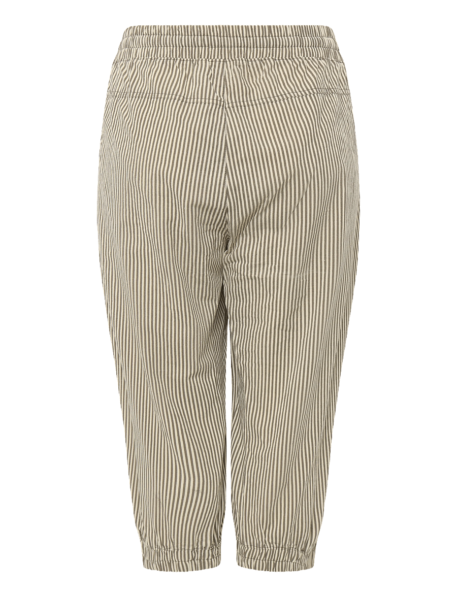 Kaffe Curve - KCnana Striped Capri Pants - capri bukser - brindle / turtledove stripe - 1