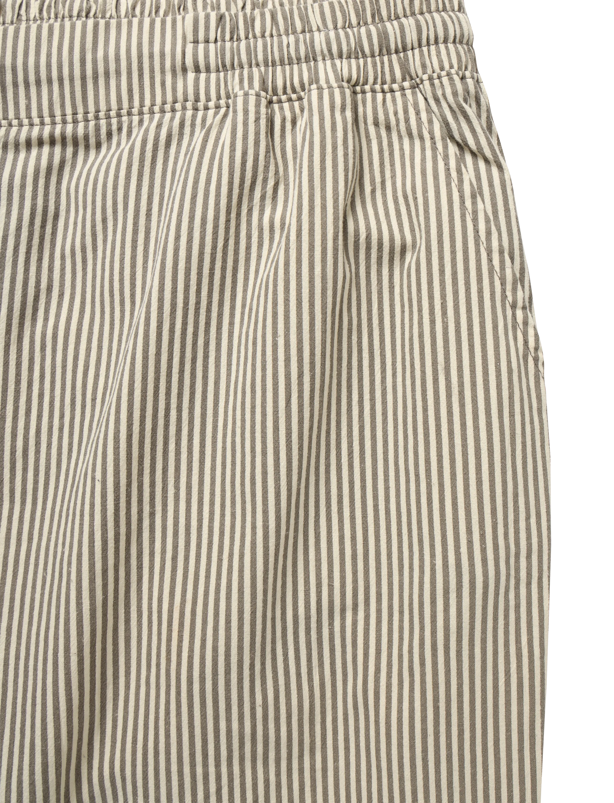 Kaffe Curve - KCnana Striped Capri Pants - kapripüksid - brindle / turtledove stripe - 2