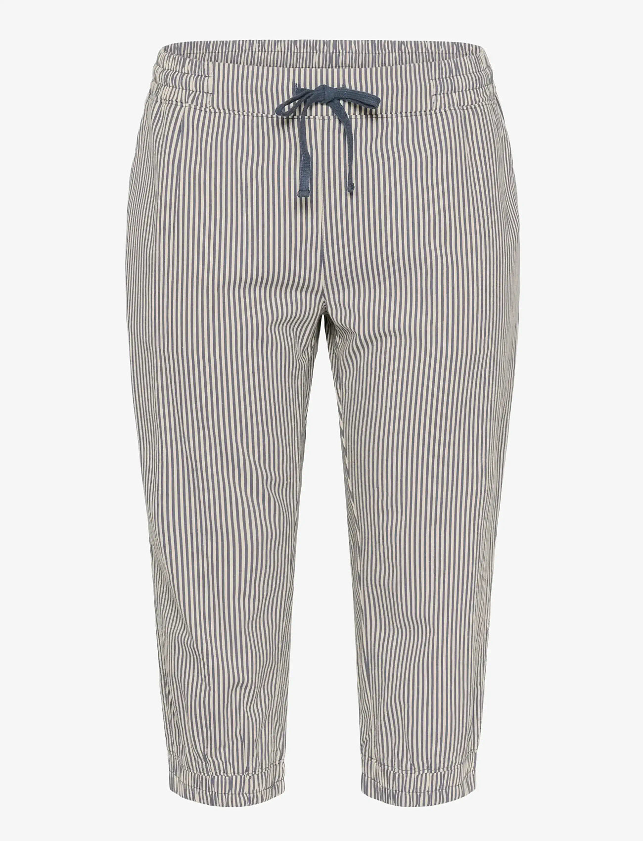 Kaffe Curve - KCnana Striped Capri Pants - capri bukser - midnight/white stripe - 1