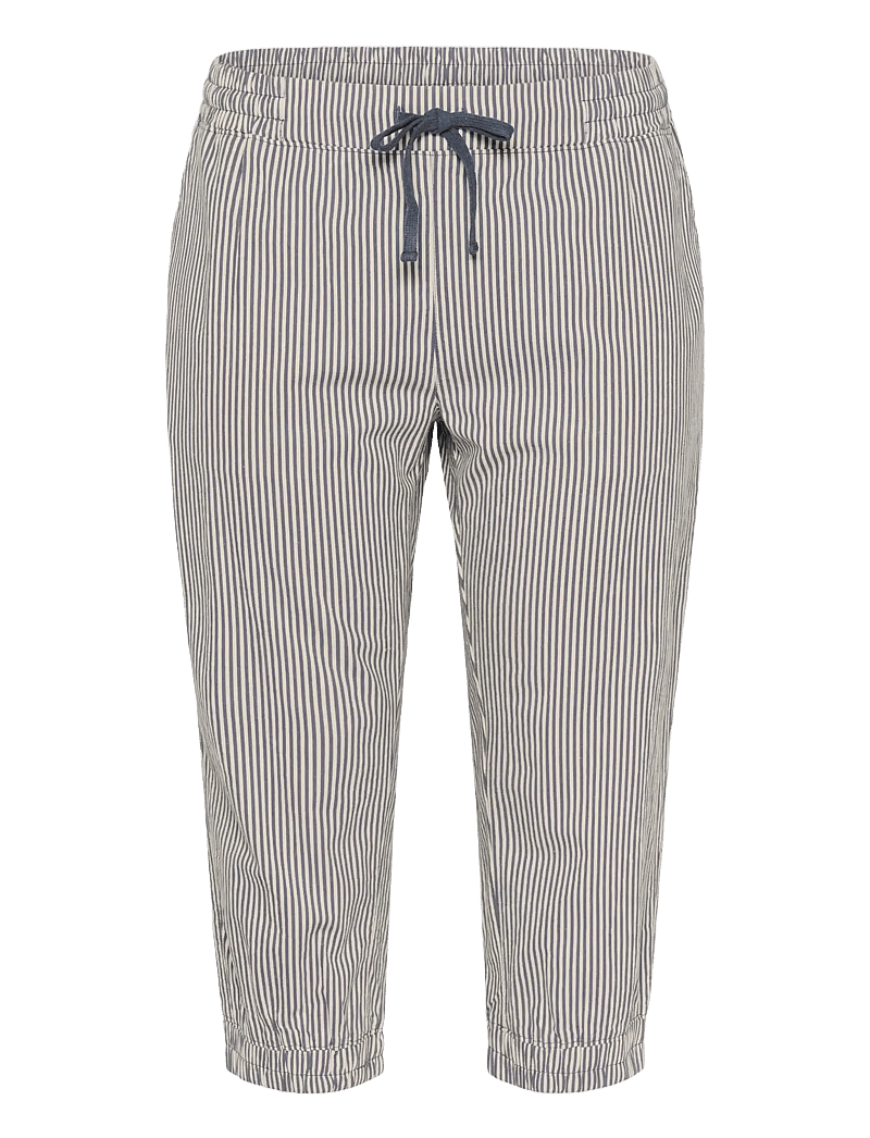 Kaffe Curve - KCnana Striped Capri Pants - capri bukser - midnight/white stripe - 1