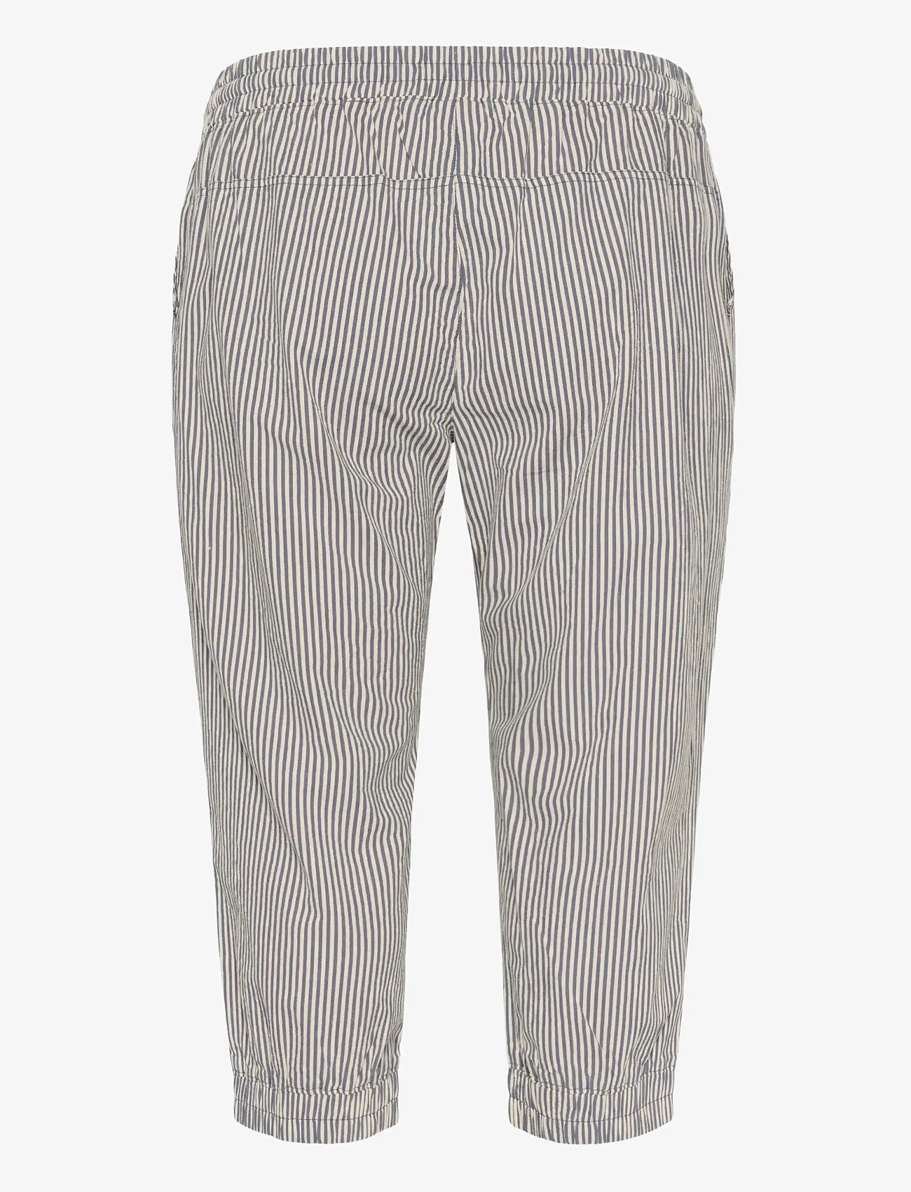 Kaffe Curve - KCnana Striped Capri Pants - capri bukser - midnight/white stripe - 2