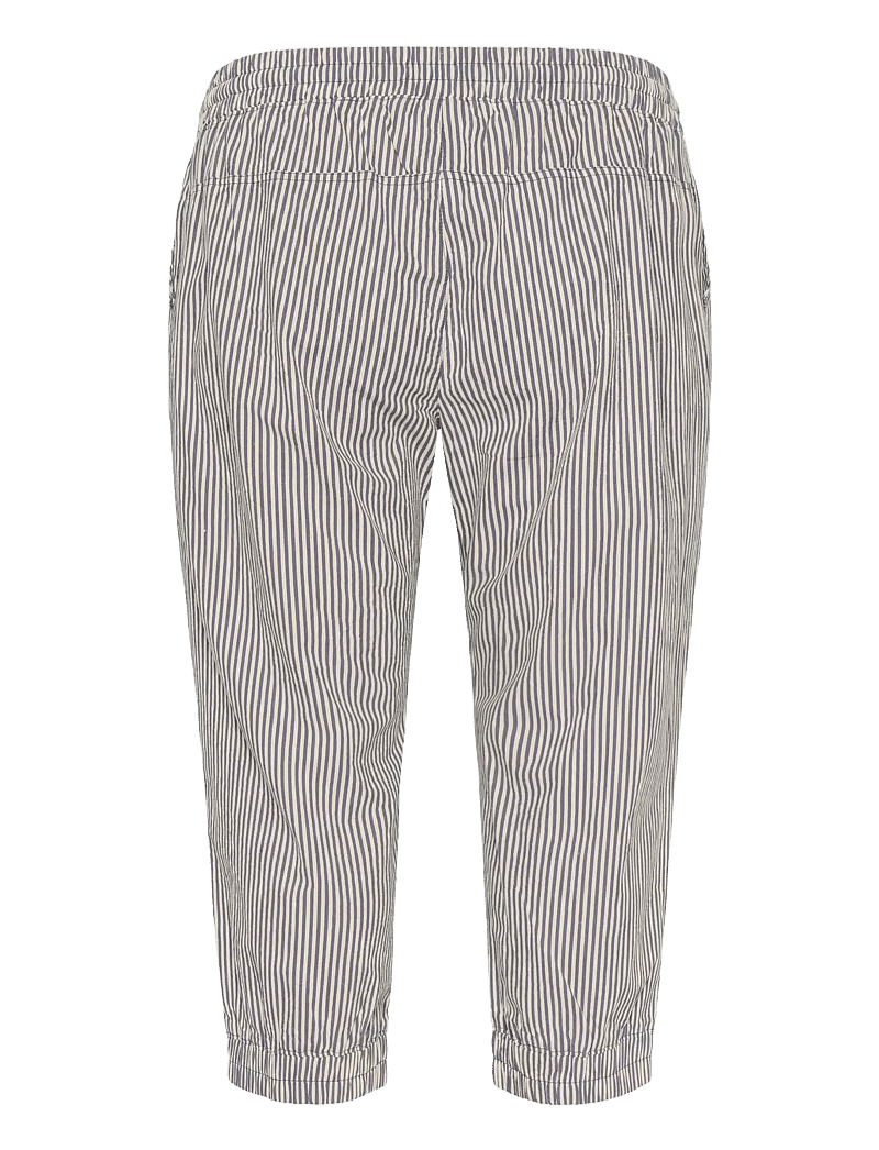 Kaffe Curve - KCnana Striped Capri Pants - capri bukser - midnight/white stripe - 2