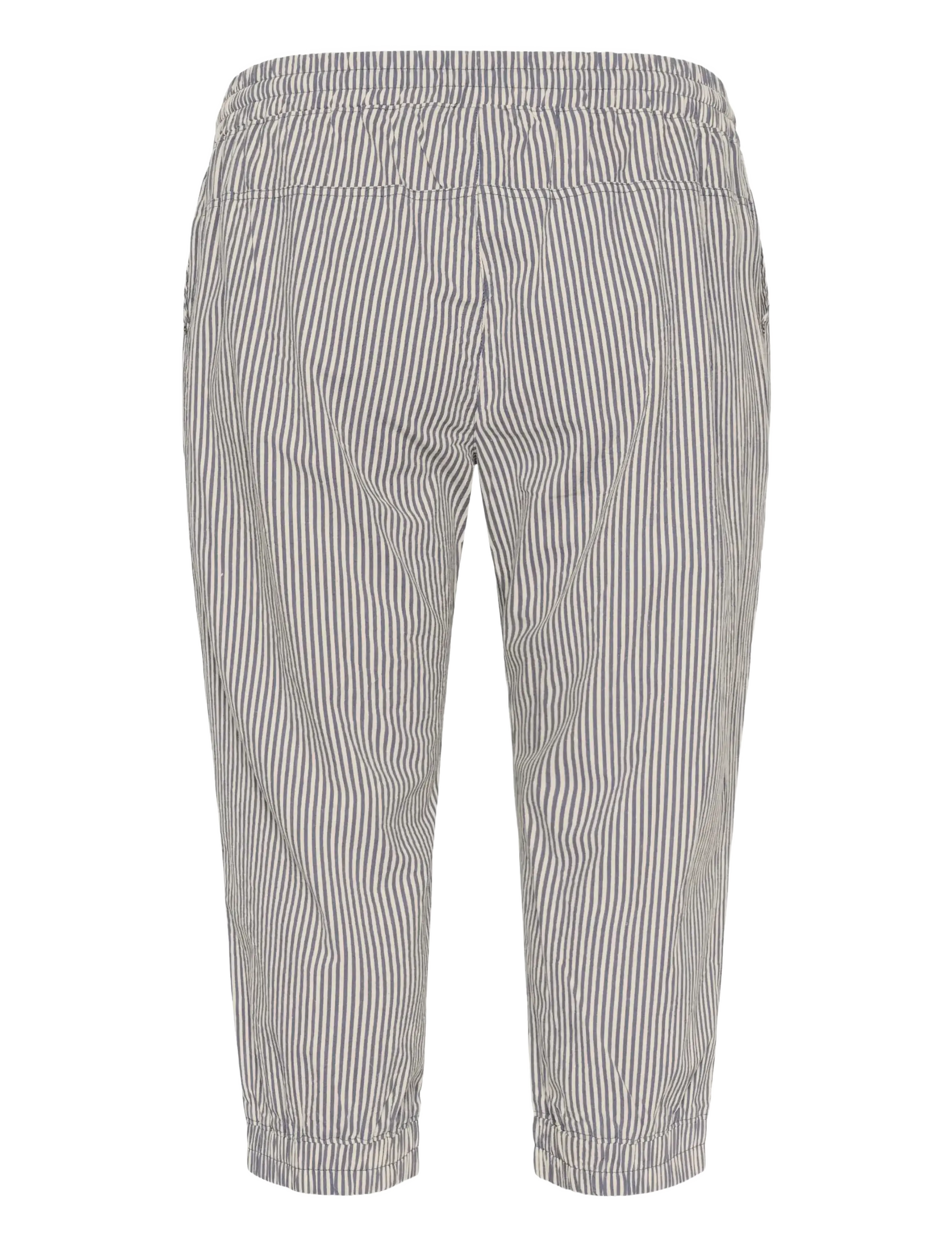 Kaffe Curve - KCnana Striped Capri Pants - capri bukser - midnight/white stripe - 2