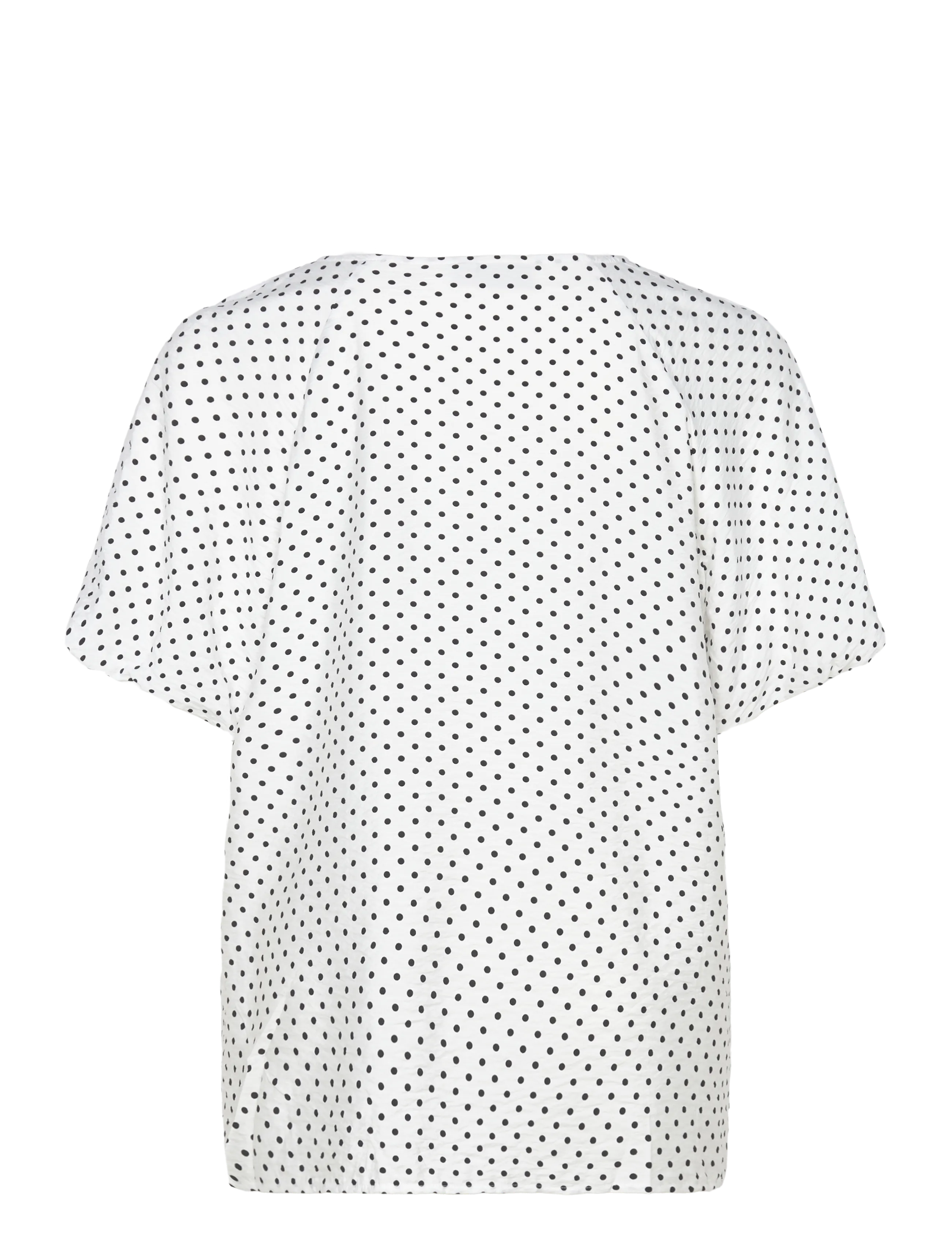Kaffe Curve - KCgina Blouse - short-sleeved blouses - chalk/black dot - 1