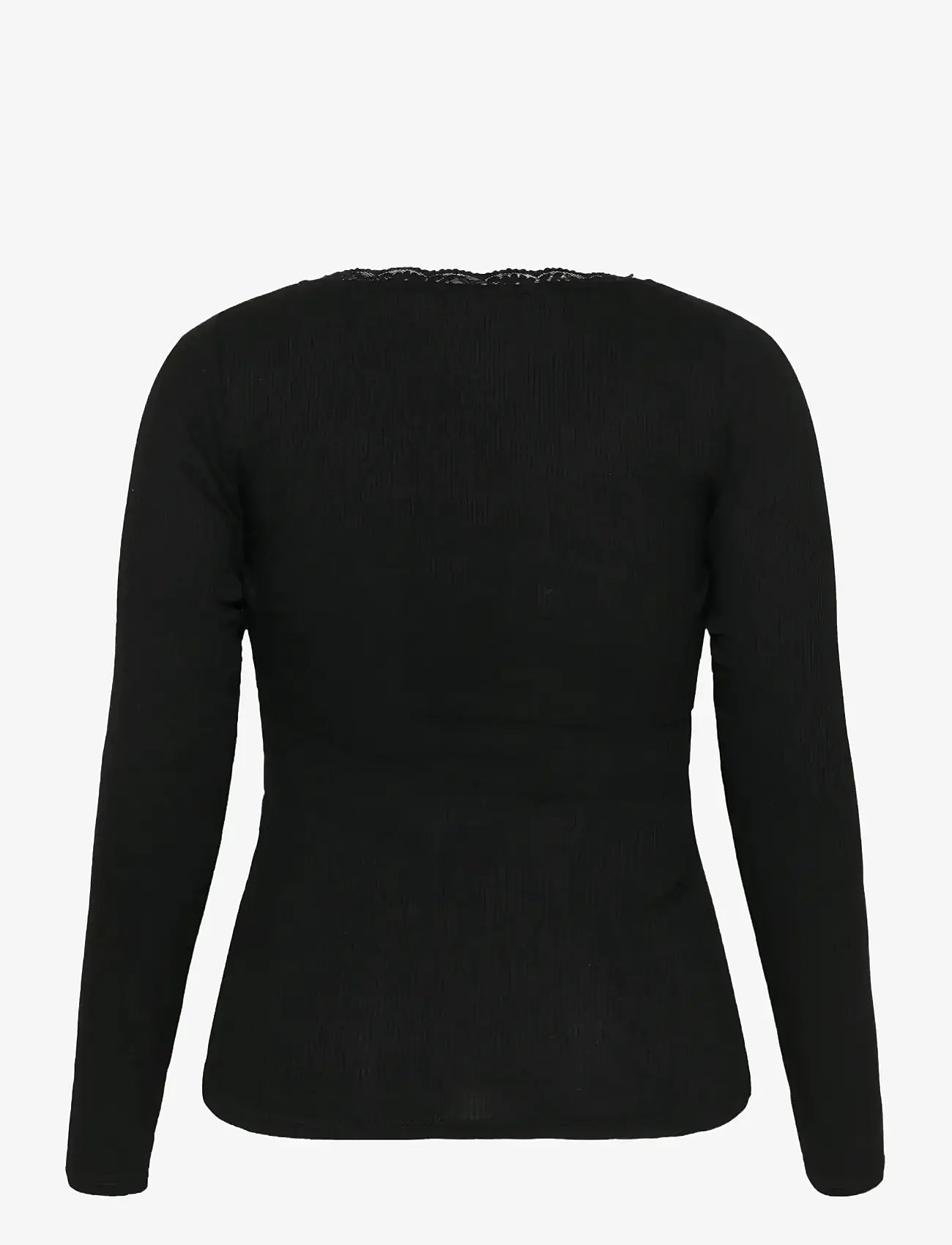 Kaffe Curve - KComia U-Neck Tee - långärmade toppar - black deep - 2