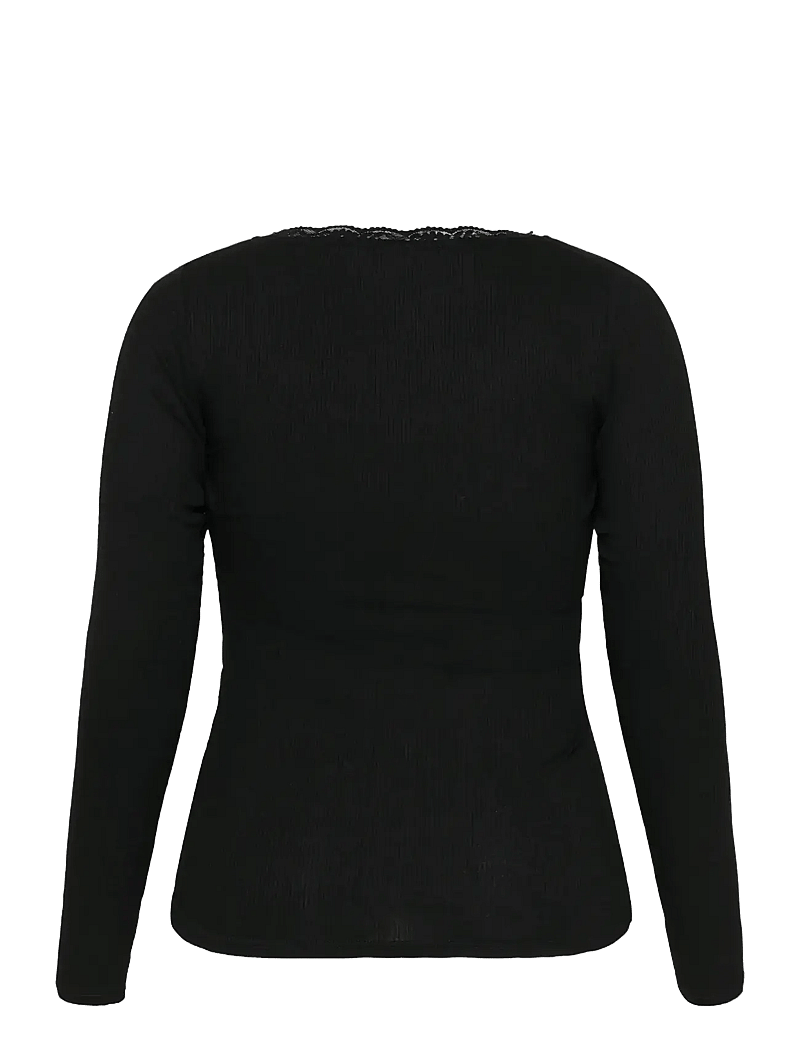 Kaffe Curve - KComia U-Neck Tee - langærmede toppe - black deep - 2
