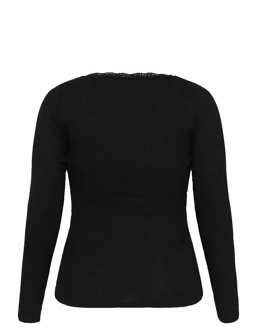 Kaffe Curve - KComia U-Neck Tee - topy z długimi rękawami - black deep - 2