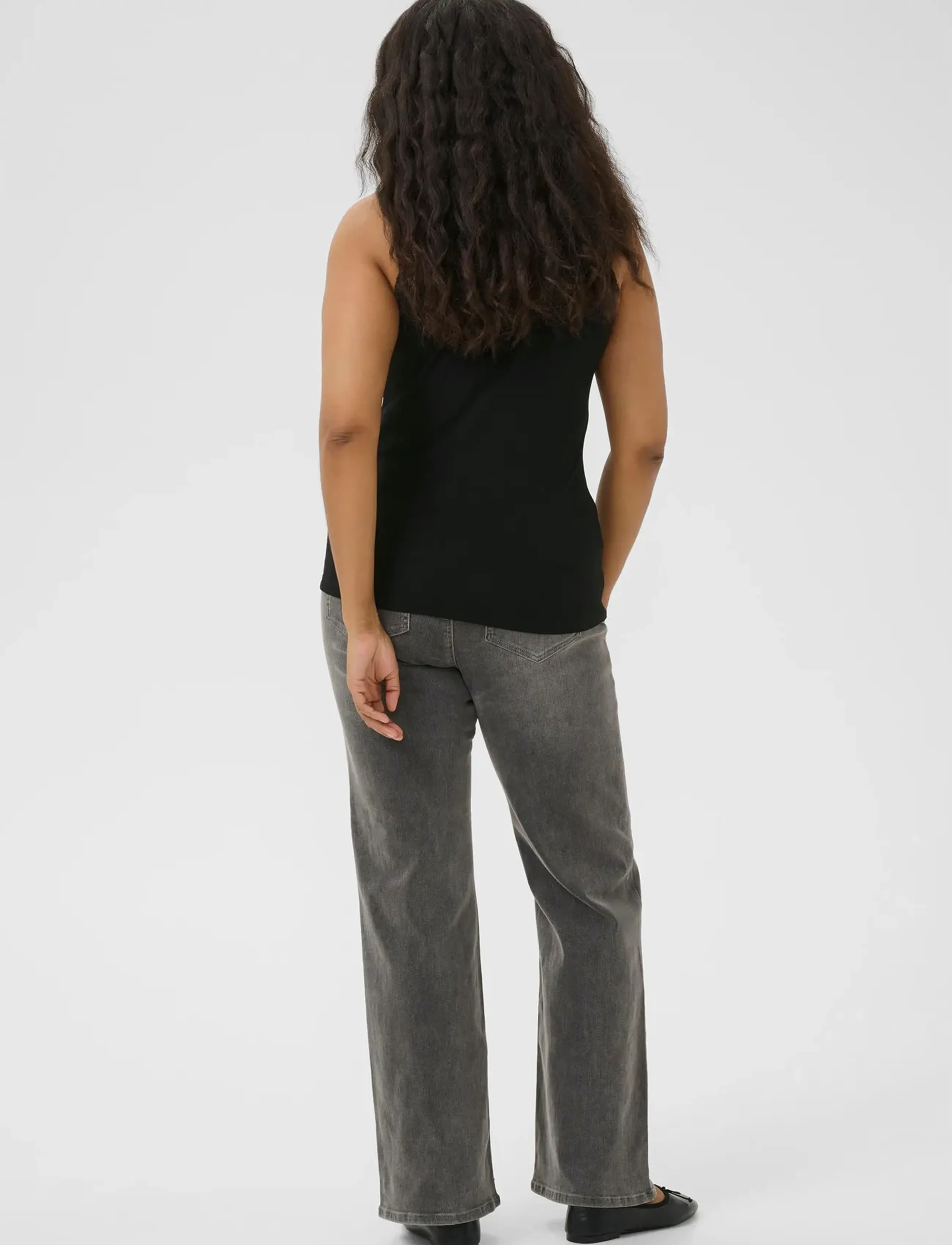 Kaffe Curve - KComia Top - linnen - black deep - 4