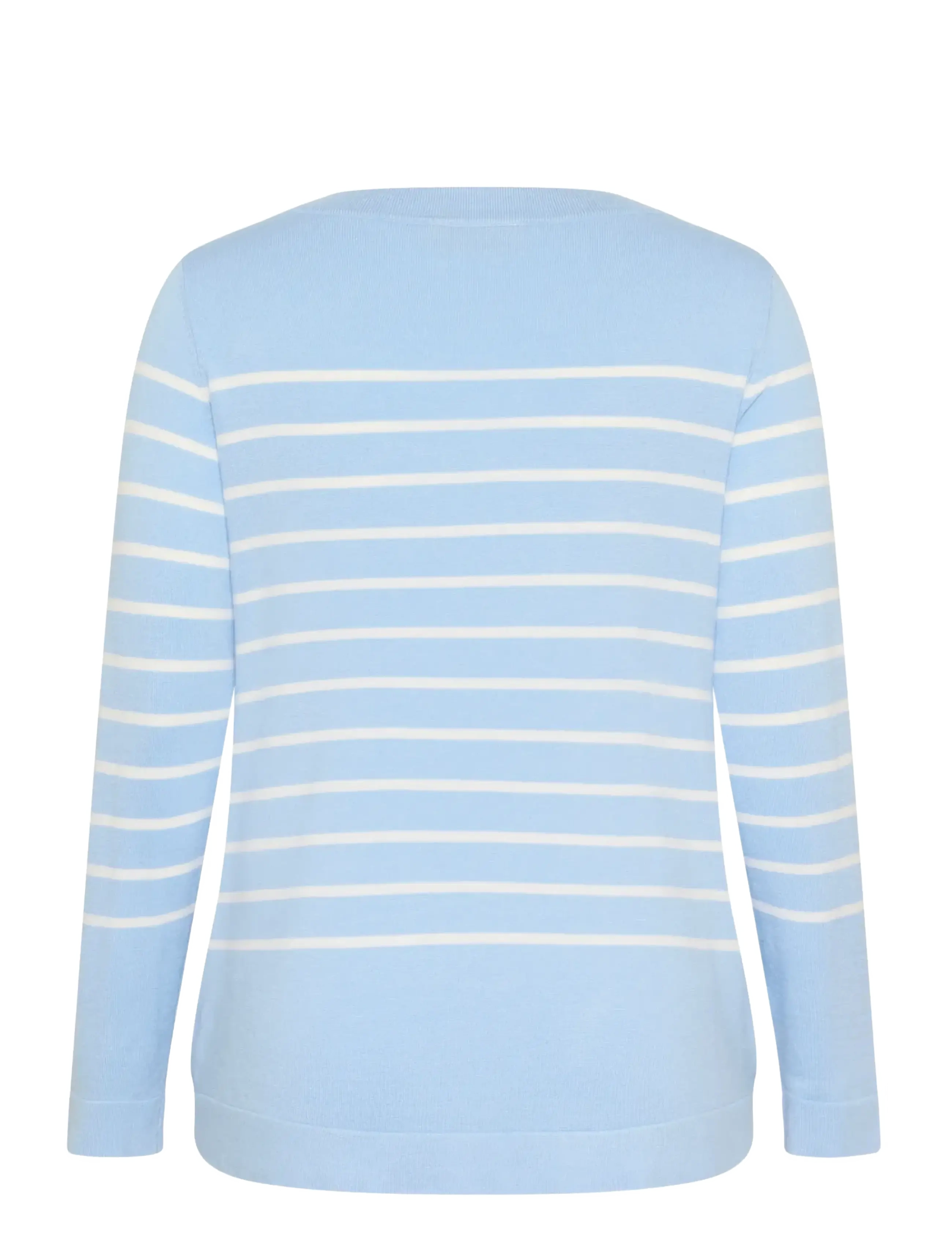 Kaffe Curve - KClizzy Striped Boatneck NO - swetry - powder blue w. chalk stripe - 2