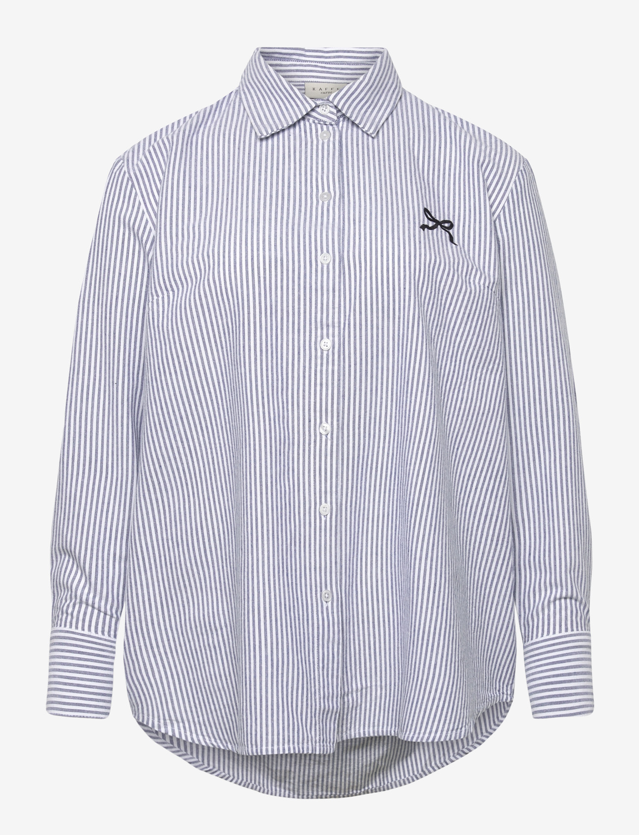 Kaffe Curve - KCnalia Shirt - långärmade skjortor - blue/white stripe - 0