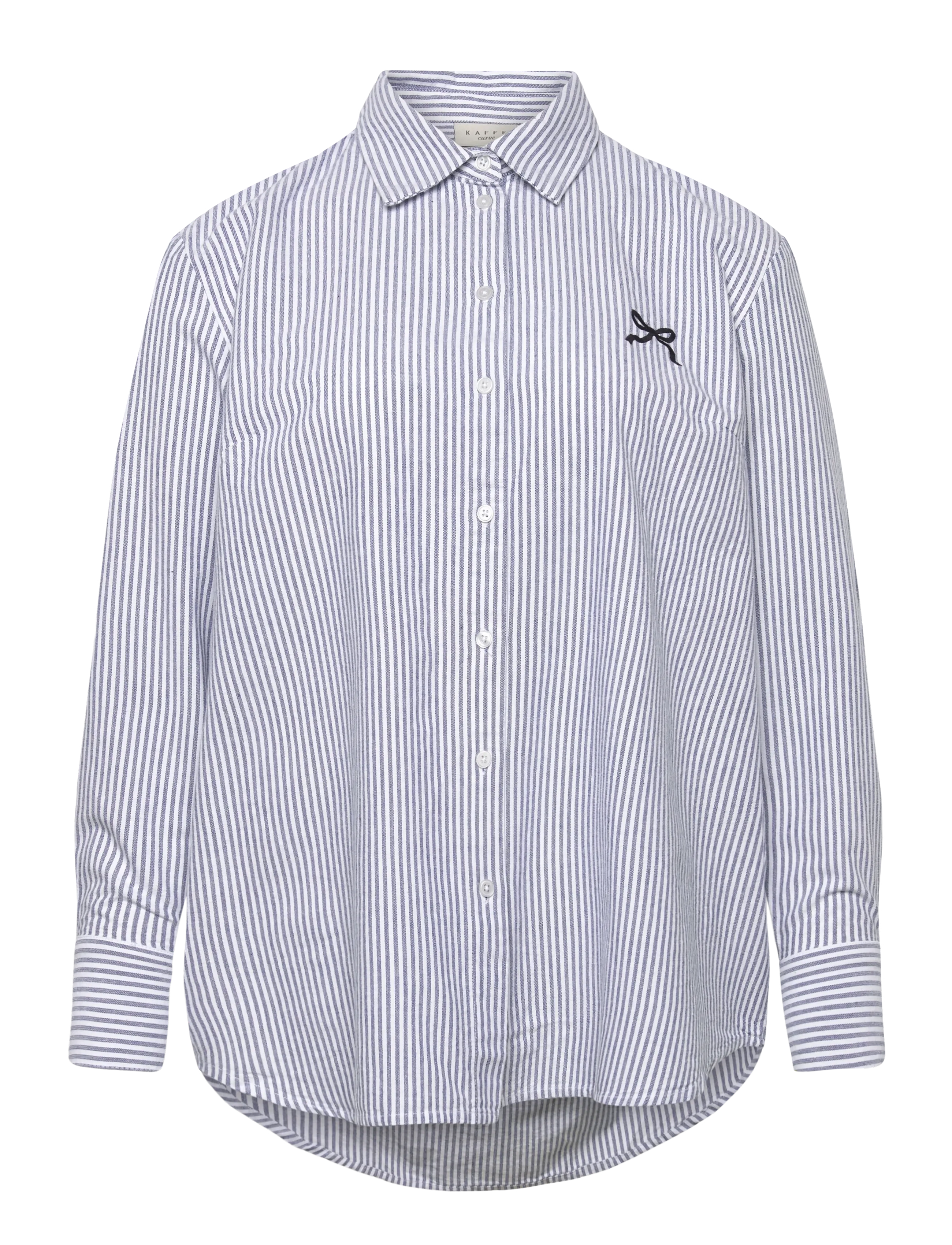 Kaffe Curve KCnalia Shirt - Plus Size - BLUE/WHITE STRIPE / blue