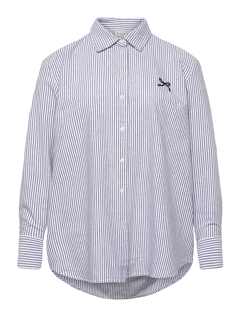 Kaffe Curve - KCnalia Shirt - långärmade skjortor - blue/white stripe - 0