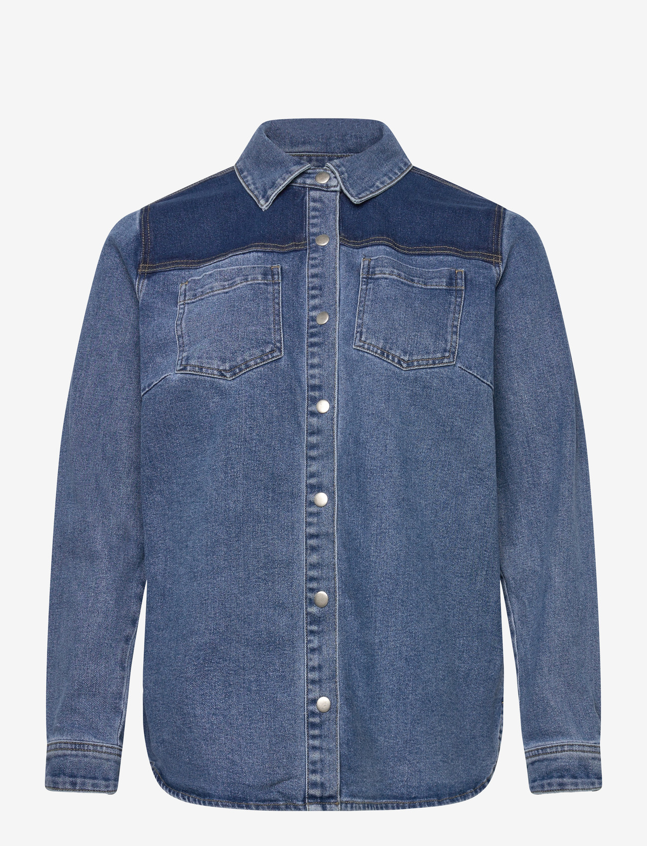 Kaffe Curve - KCsandria Denim Shirt - jeanshemden - light blue denim - 0