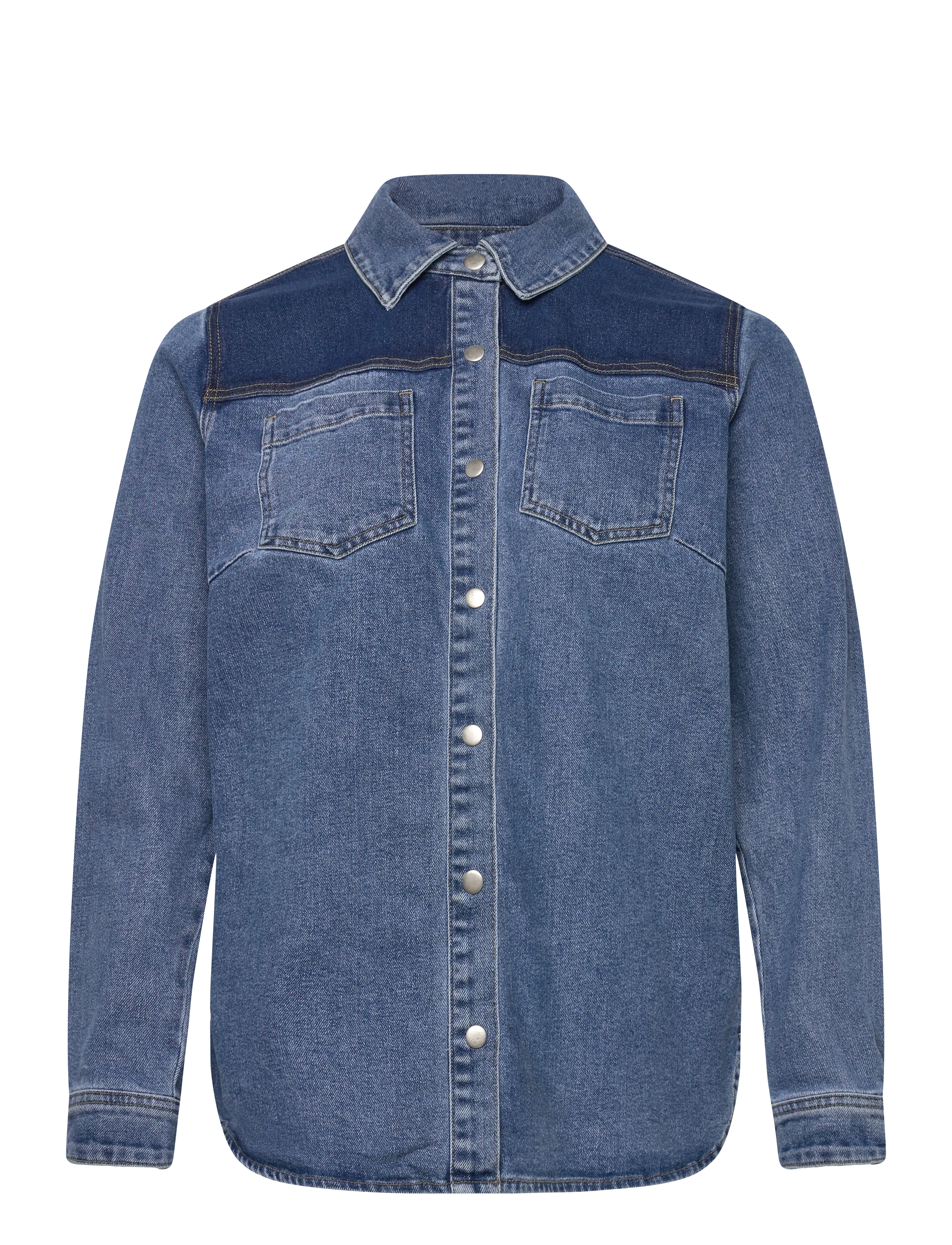 Kaffe Curve KCsandria Denim Shirt - Kaffe Curve - LIGHT BLUE DENIM / blue