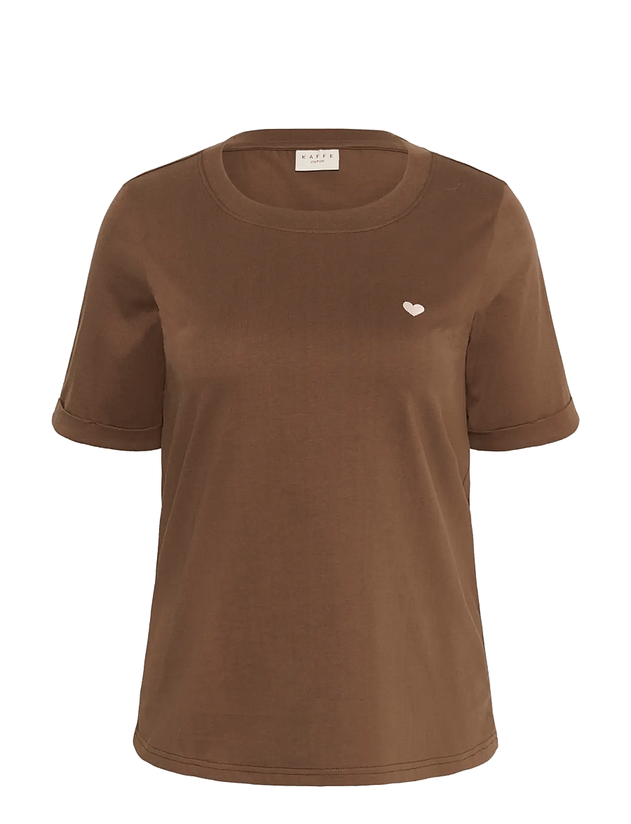 Kaffe Curve - KCart tee - t-shirts - carafe / pale mauve heart - 0
