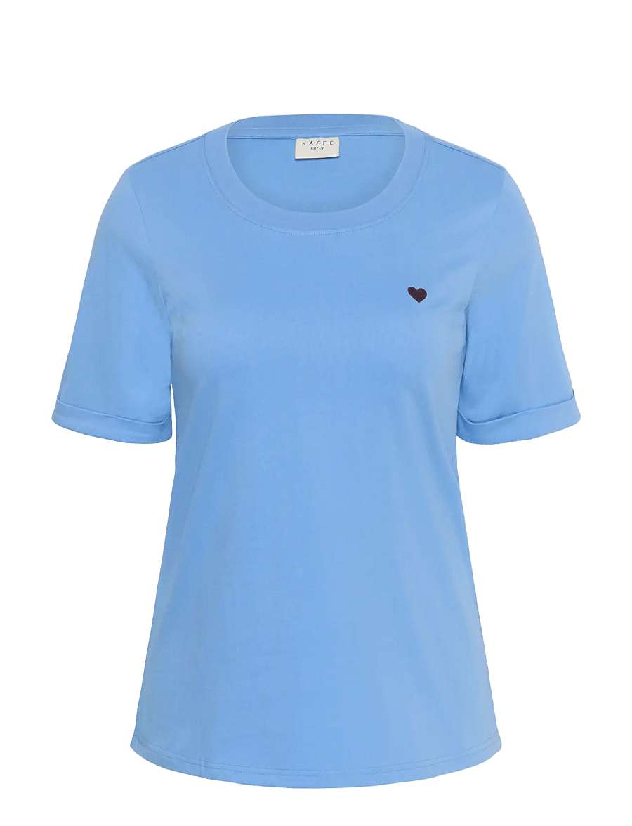 Kaffe Curve - KCart tee - t-shirts - provence / fudge hear - 0