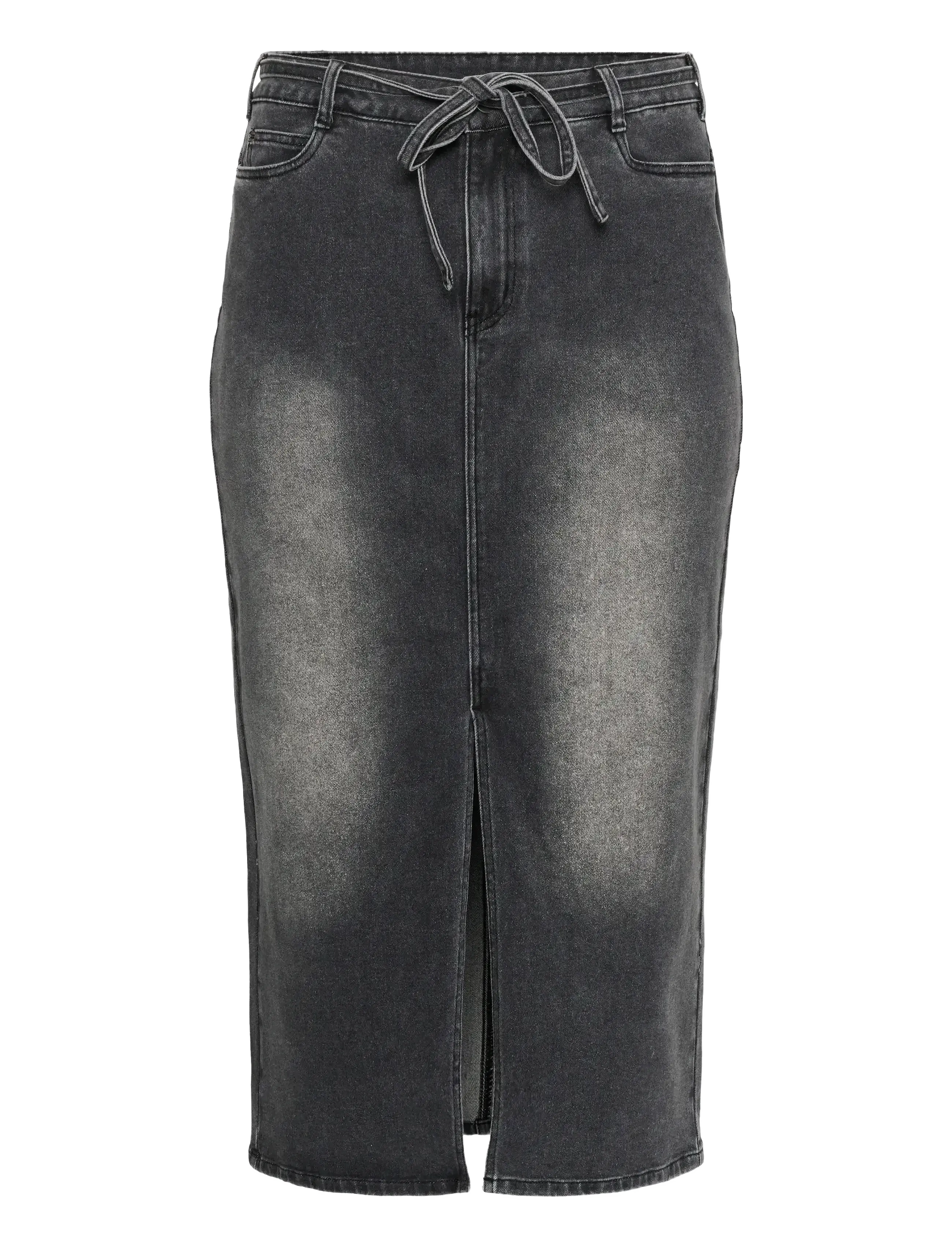 Kaffe Curve KCally Denim Skirt - Nederdele - MEDIUM GREY DENIM / grey