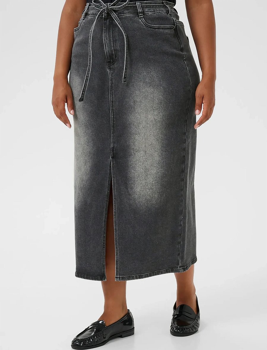 Kaffe Curve - KCally Denim Skirt - džinsiniai sijonai - medium grey denim - 0
