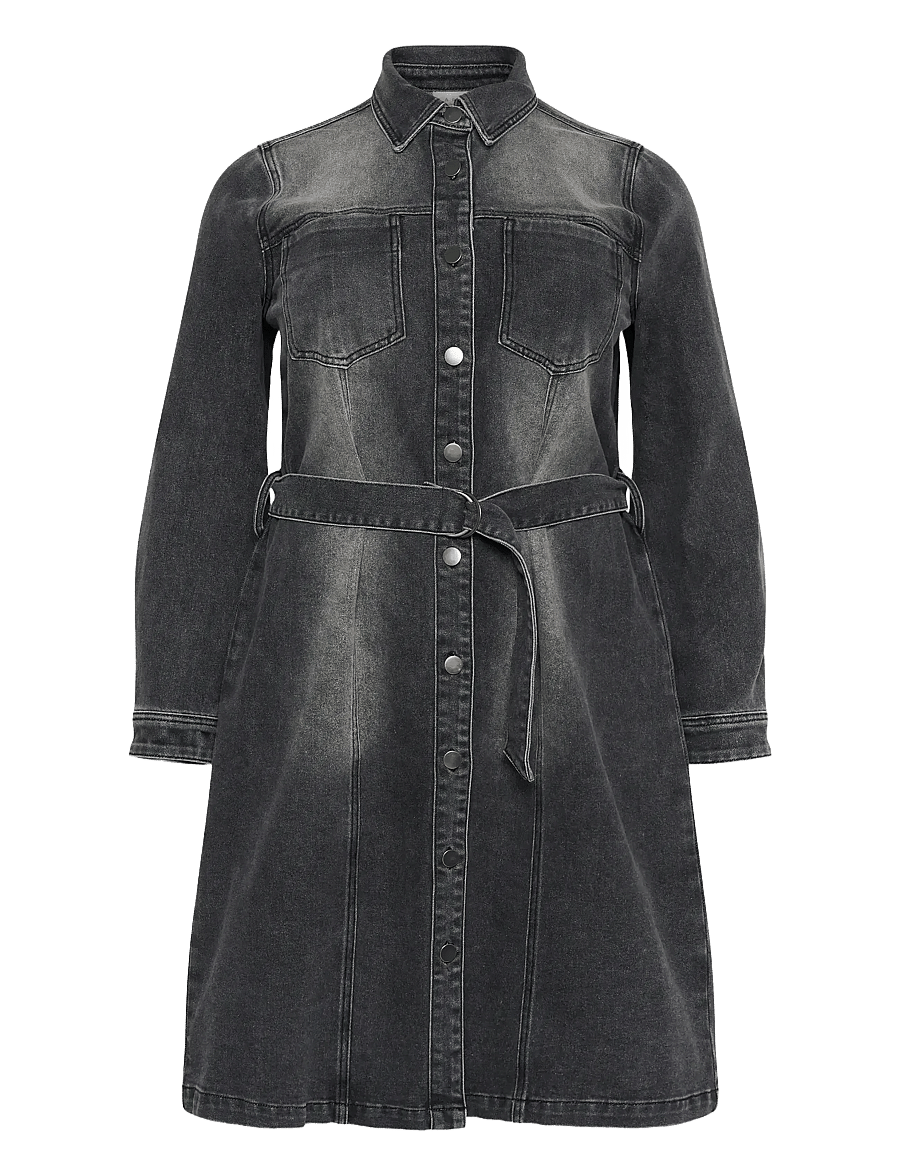 Kaffe Curve - KCally Denim Dress - robes chemises - medium grey denim - 1