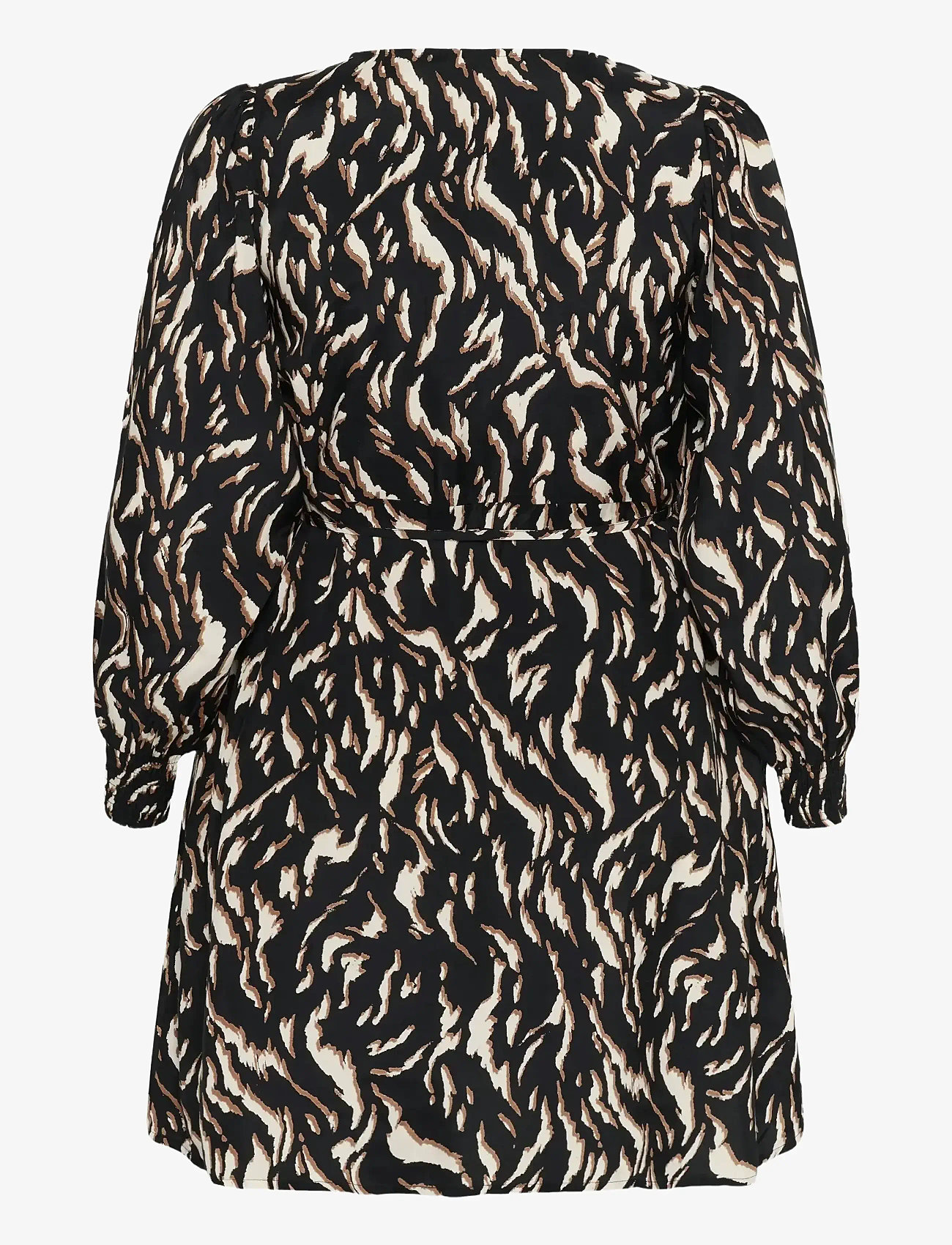 Kaffe Curve - KCmilina Dress - sommerkleider - black/brown graphic animal - 2