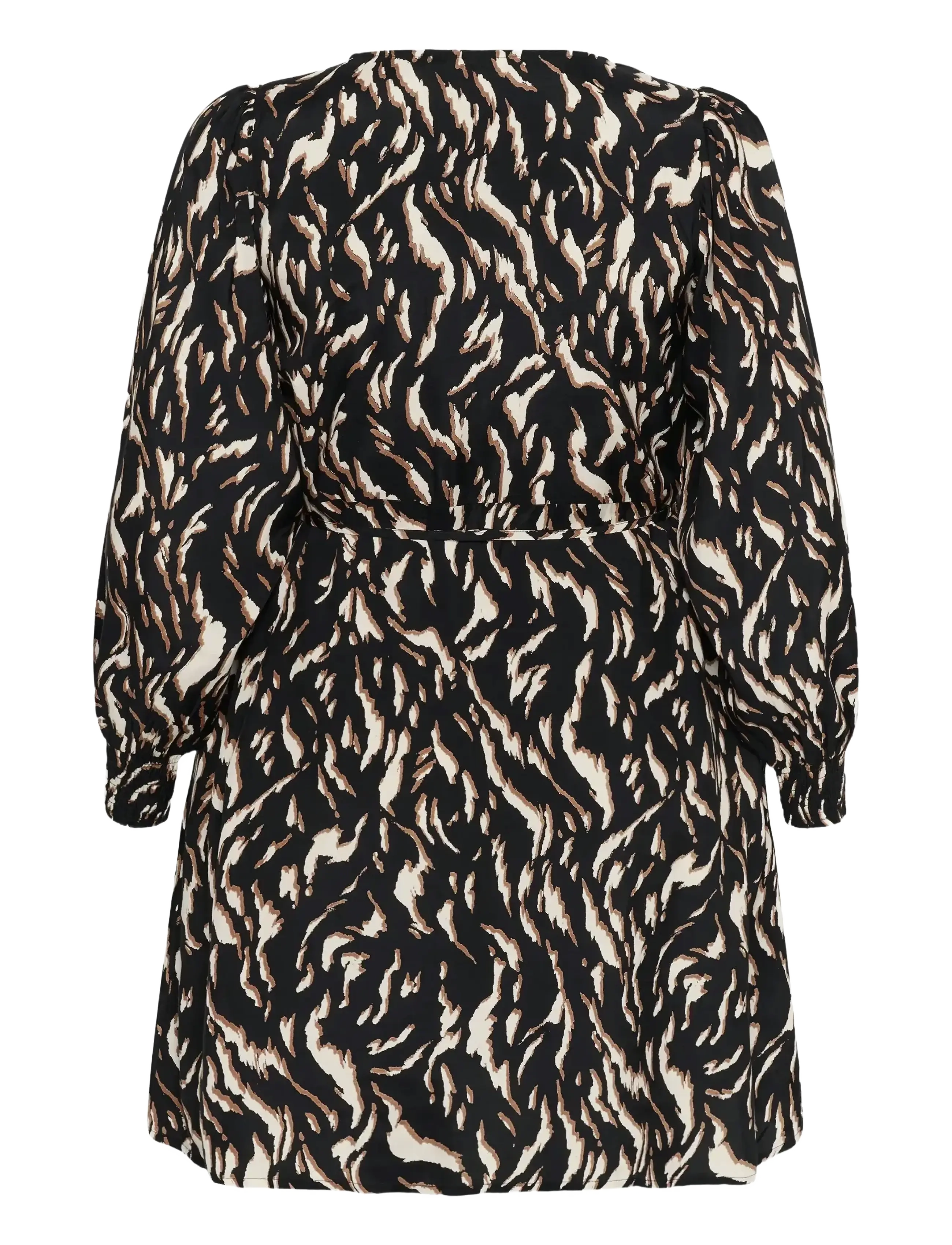 Kaffe Curve - KCmilina Dress - sommarklänningar - black/brown graphic animal - 2