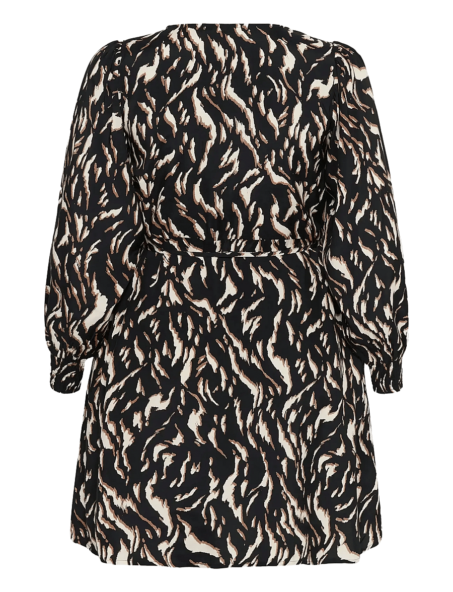 Kaffe Curve - KCmilina Dress - robes d'été - black/brown graphic animal - 2