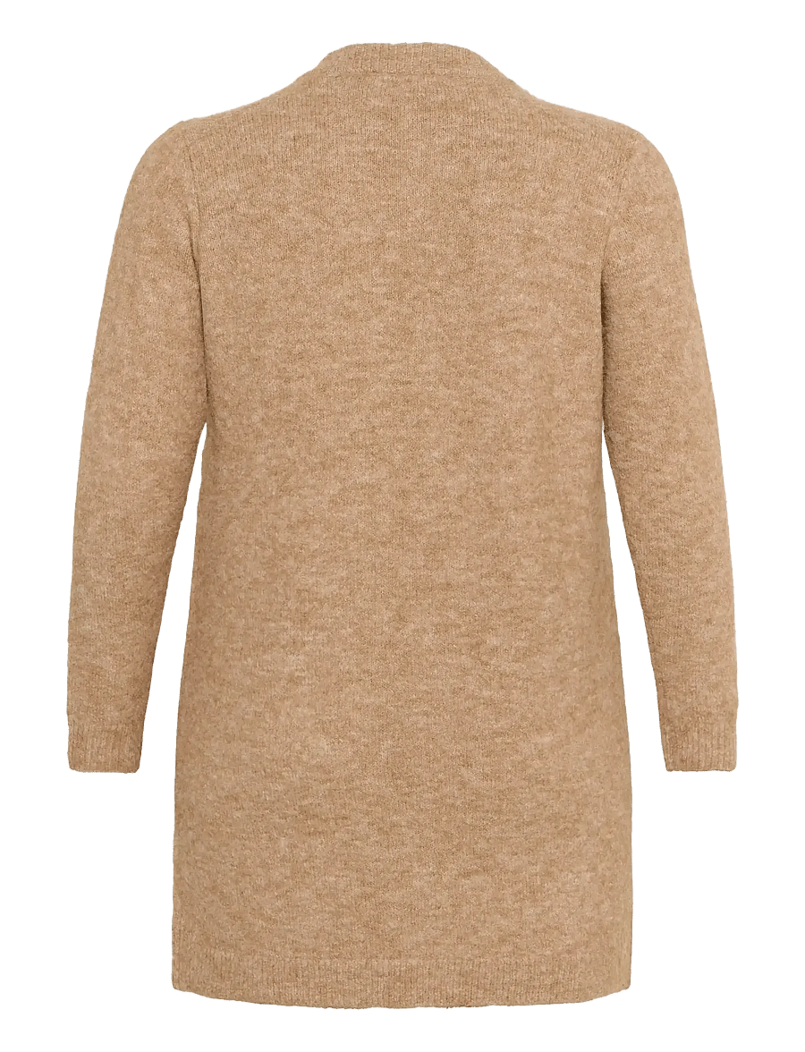 Kaffe Curve - KCruby Cardigan - koftor - toasted coconut melange - 2