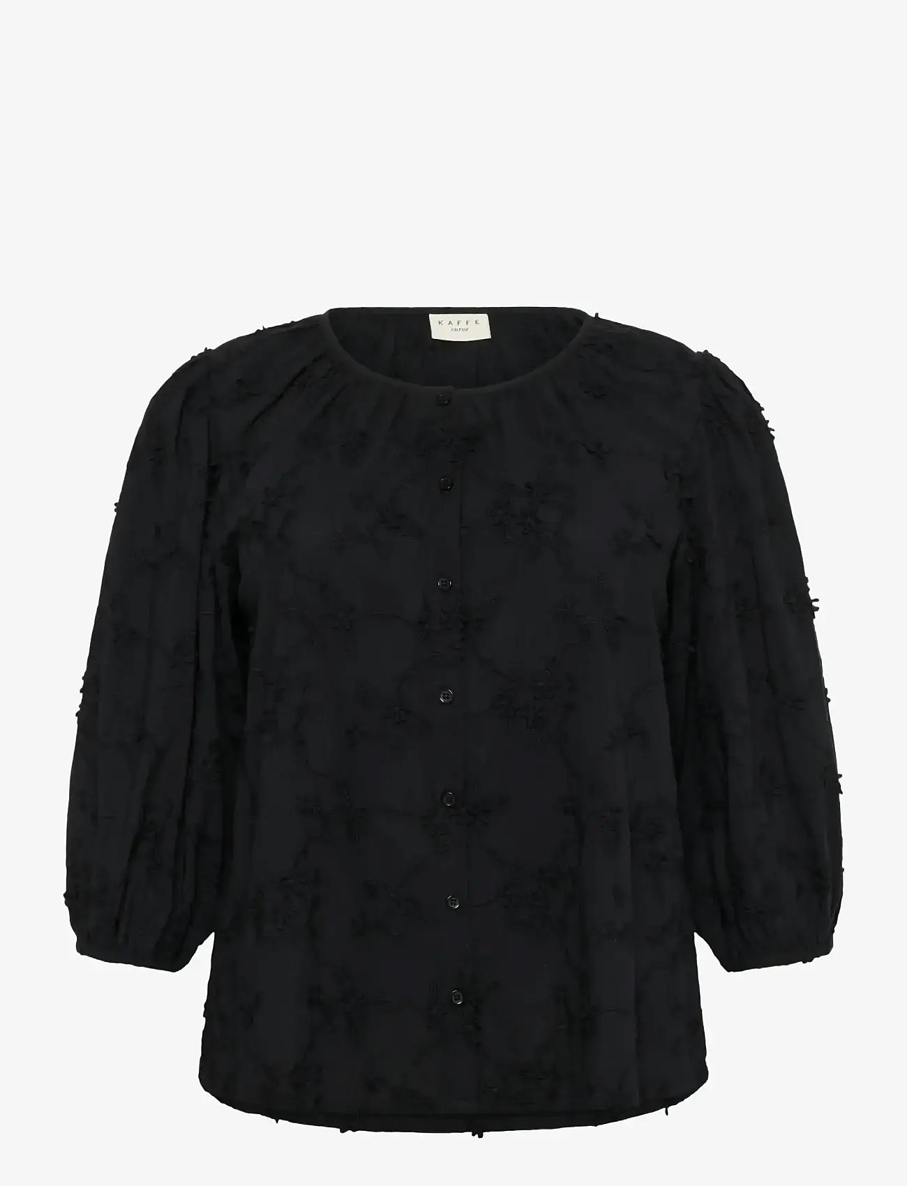 Kaffe Curve - KClaima Shirt - kurzärmlige hemden - black deep - 1