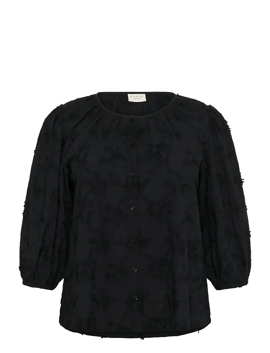 Kaffe Curve - KClaima Shirt - kurzärmlige hemden - black deep - 1