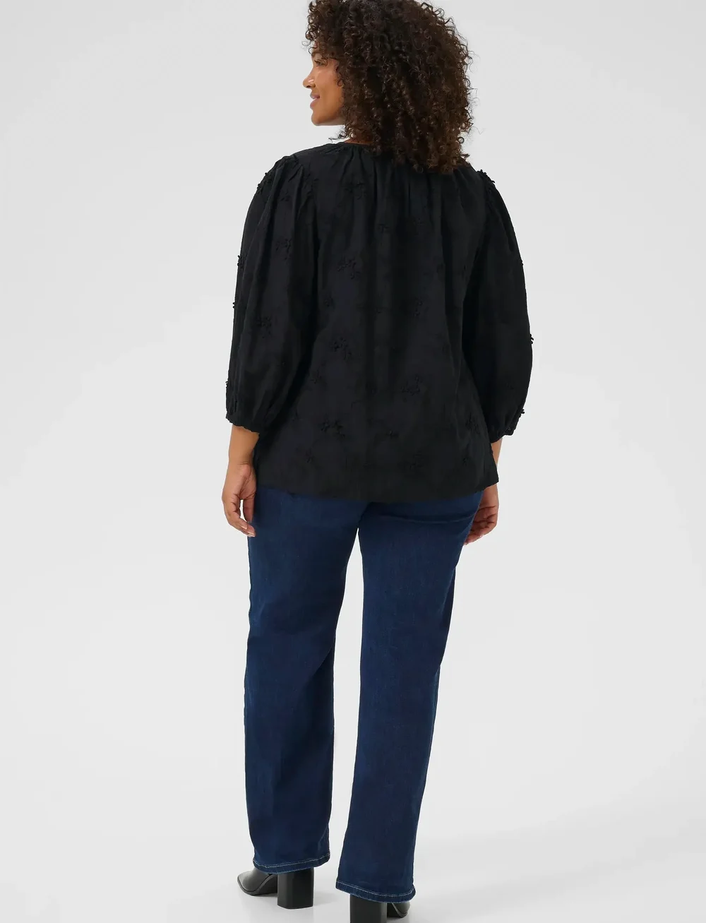 Kaffe Curve - KClaima Shirt - kortærmede skjorter - black deep - 4