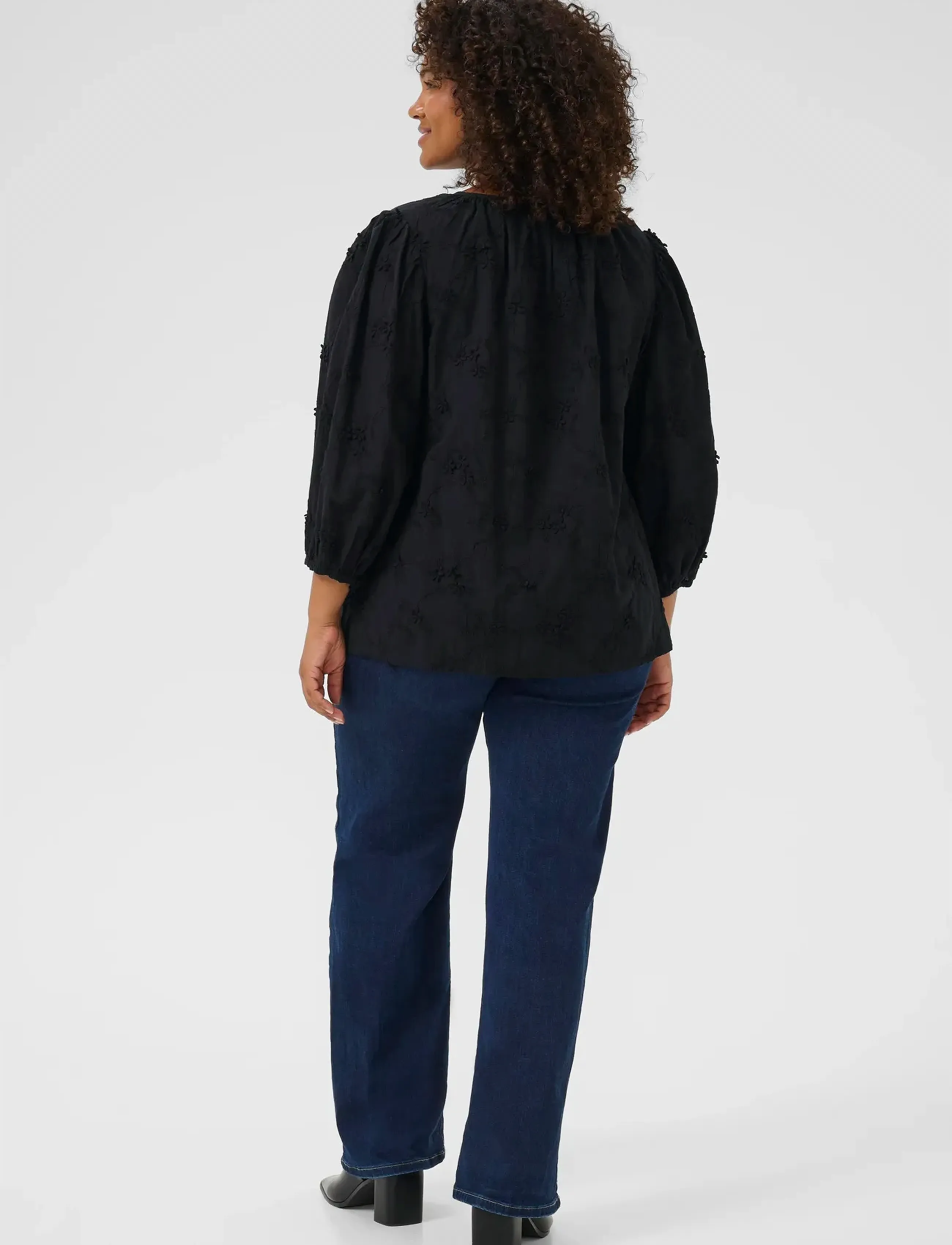 Kaffe Curve - KClaima Shirt - koszule z krótkim rękawem - black deep - 4