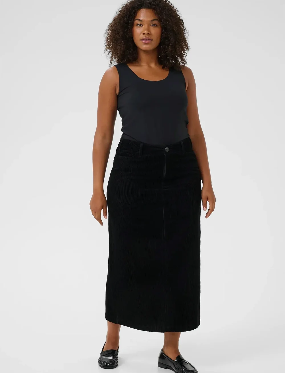 Kaffe Curve - KCkirstin Skirt - midi-röcke - black deep - 3