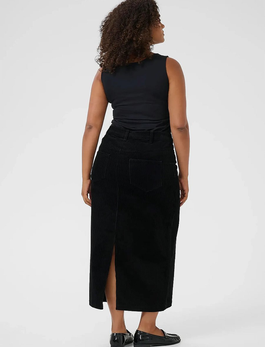 Kaffe Curve - KCkirstin Skirt - midiseelikud - black deep - 4