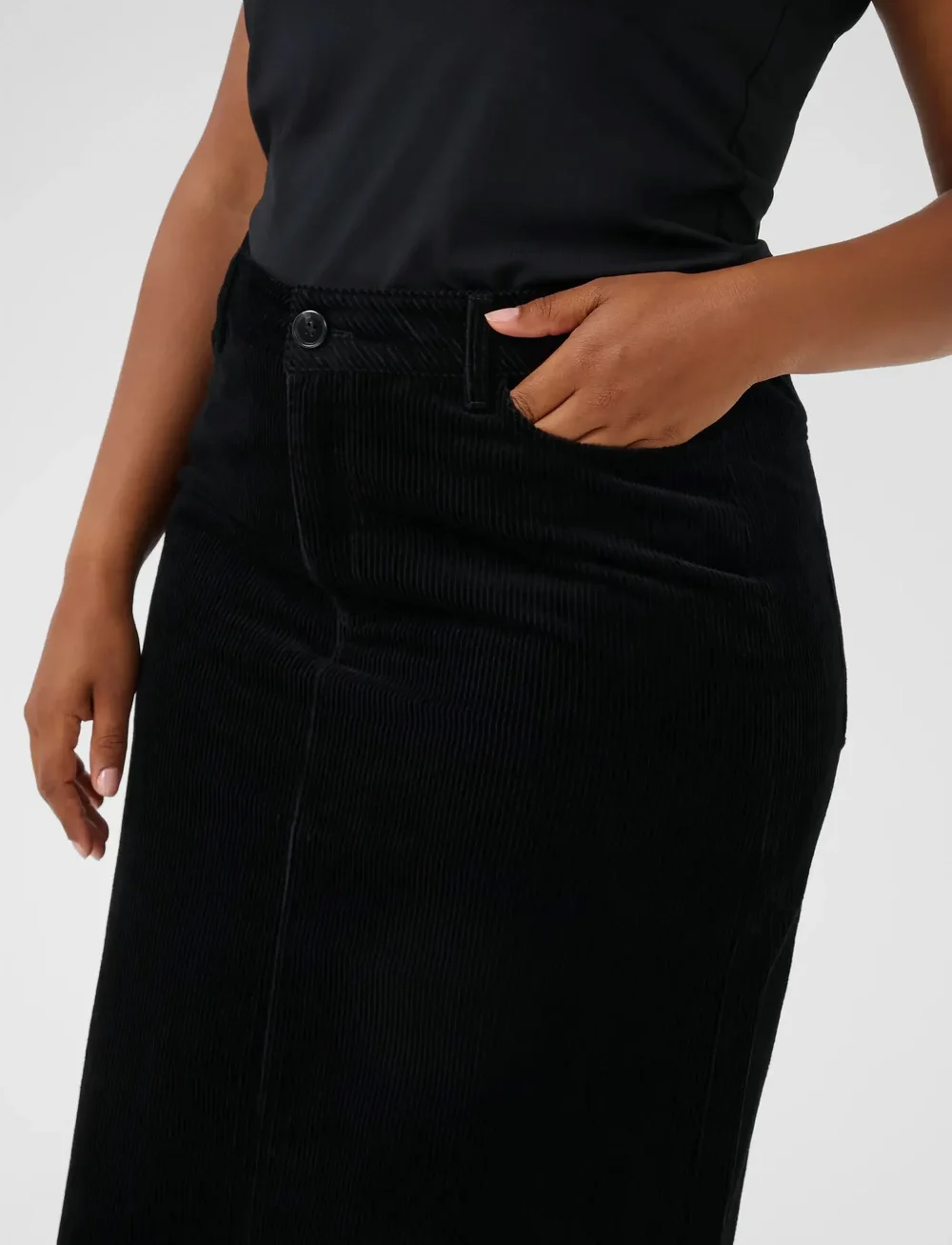 Kaffe Curve - KCkirstin Skirt - midi-röcke - black deep - 5