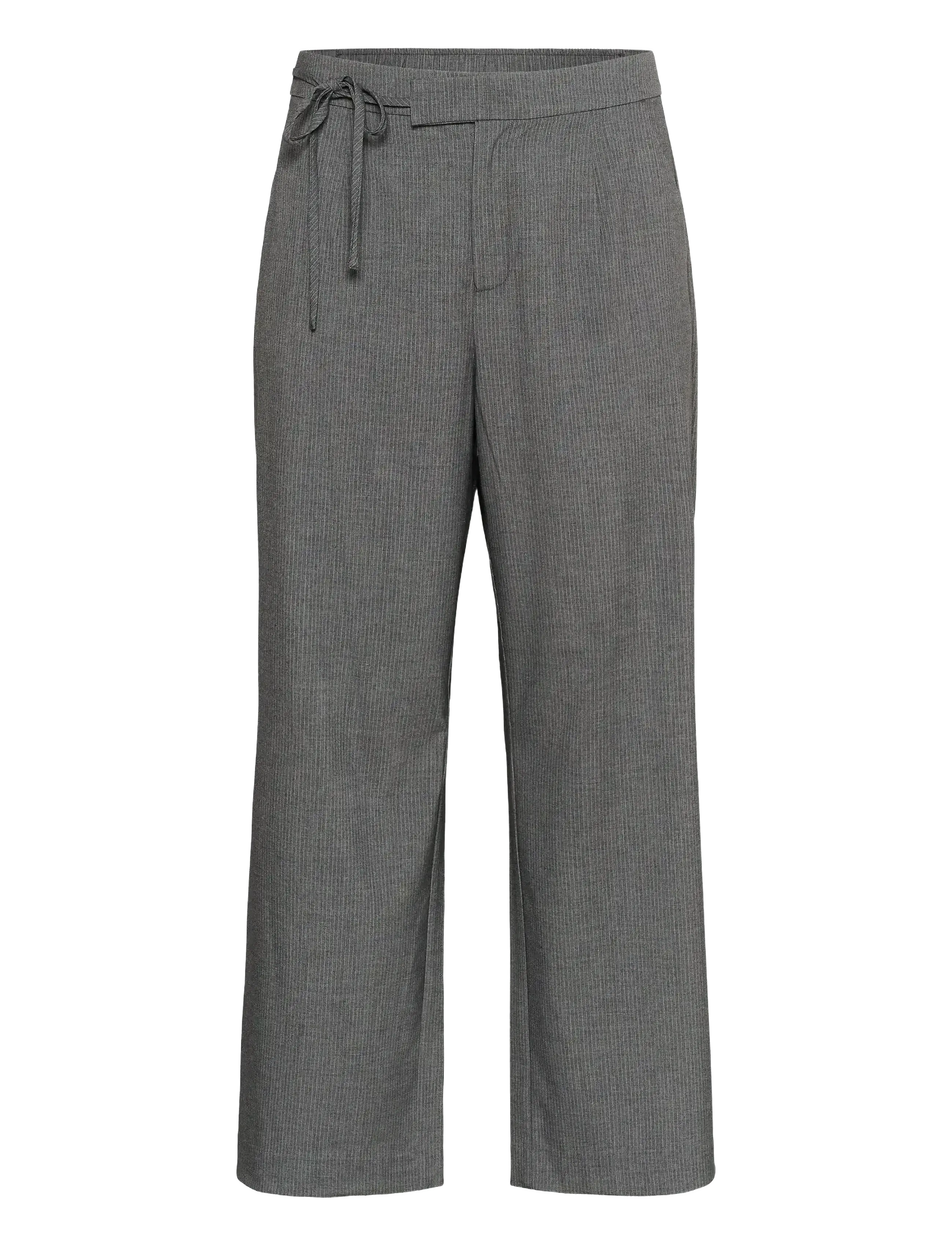 Kaffe Curve - KCeliana Wide Pants - grey melange / chalk stripe - 1