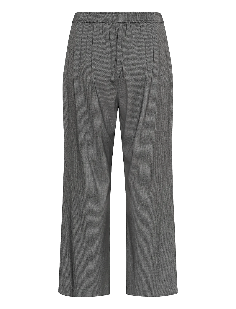 Kaffe Curve - KCeliana Wide Pants - grey melange / chalk stripe - 2