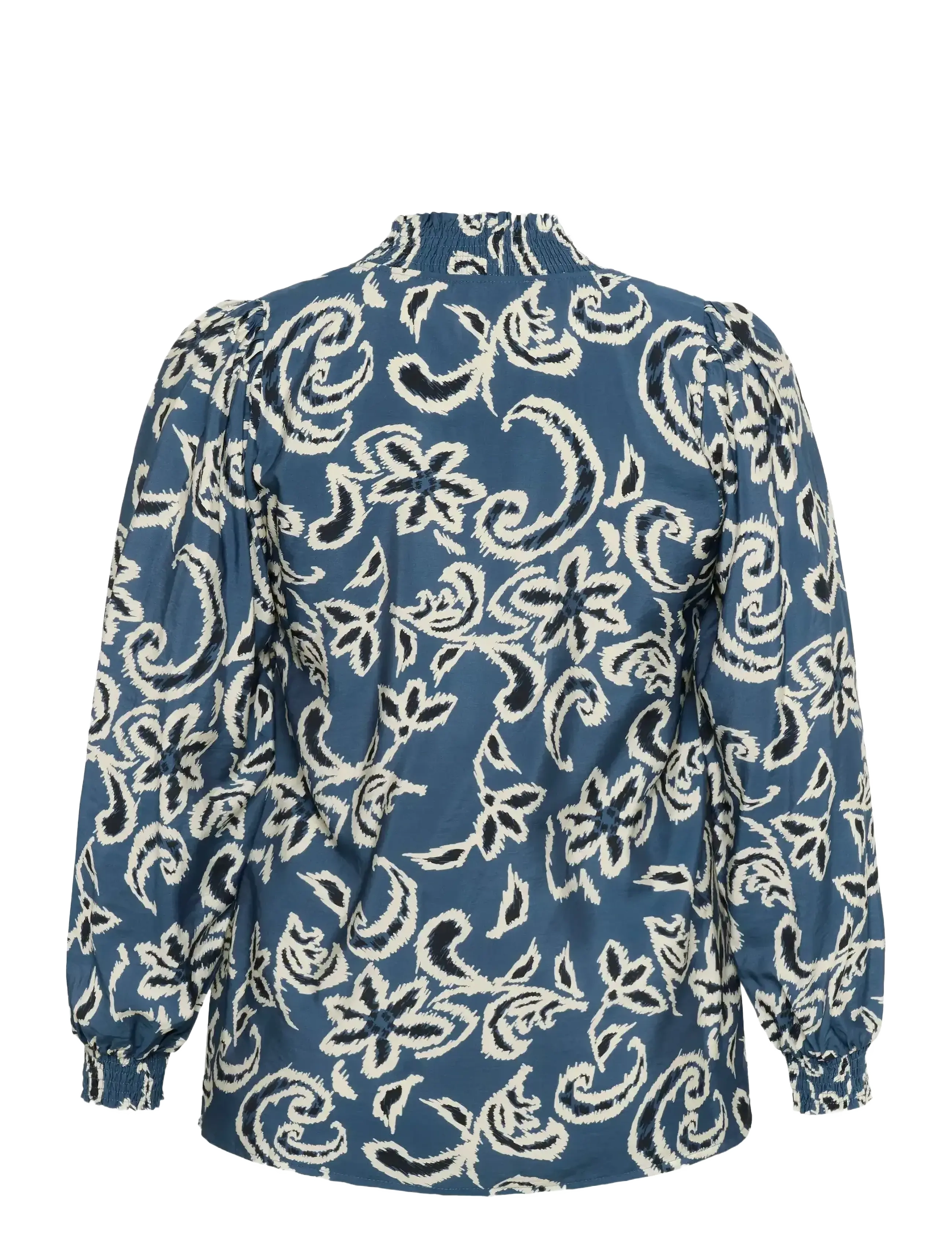 Kaffe Curve - KCmahlia Blouse - langärmlige blusen - bering sea/white paisley - 2