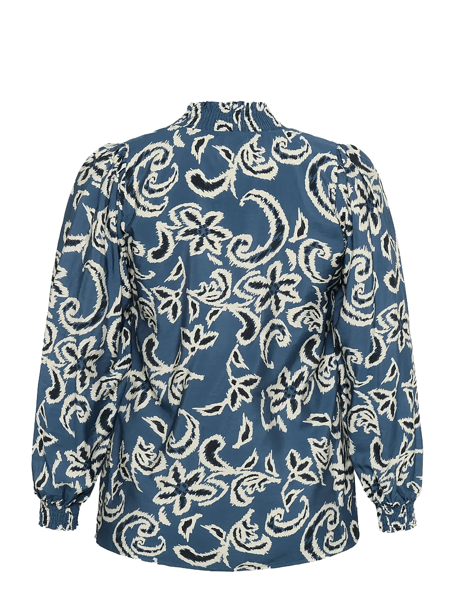 Kaffe Curve - KCmahlia Blouse - blouses à manches longues - bering sea/white paisley - 2