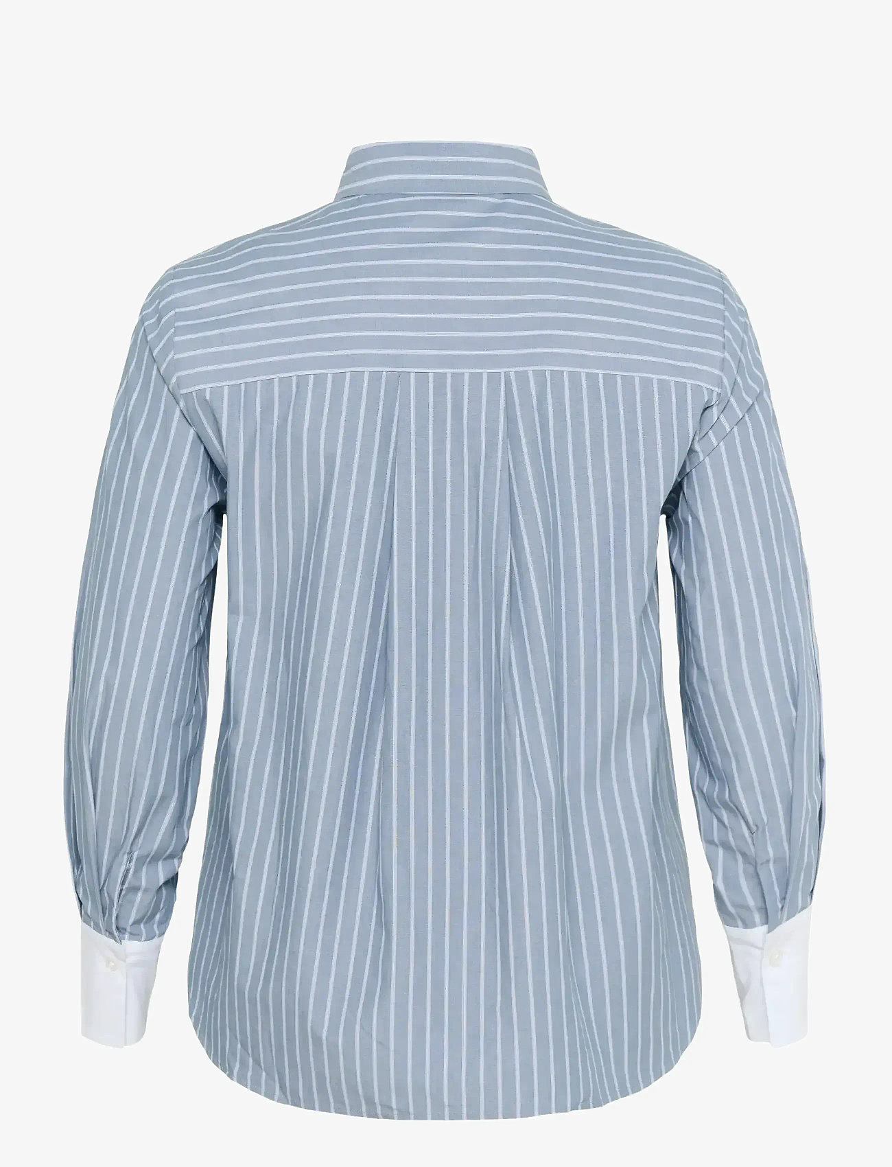 Kaffe Curve - KCmelina Shirt - langärmlige blusen - windward blue melange stripe - 2