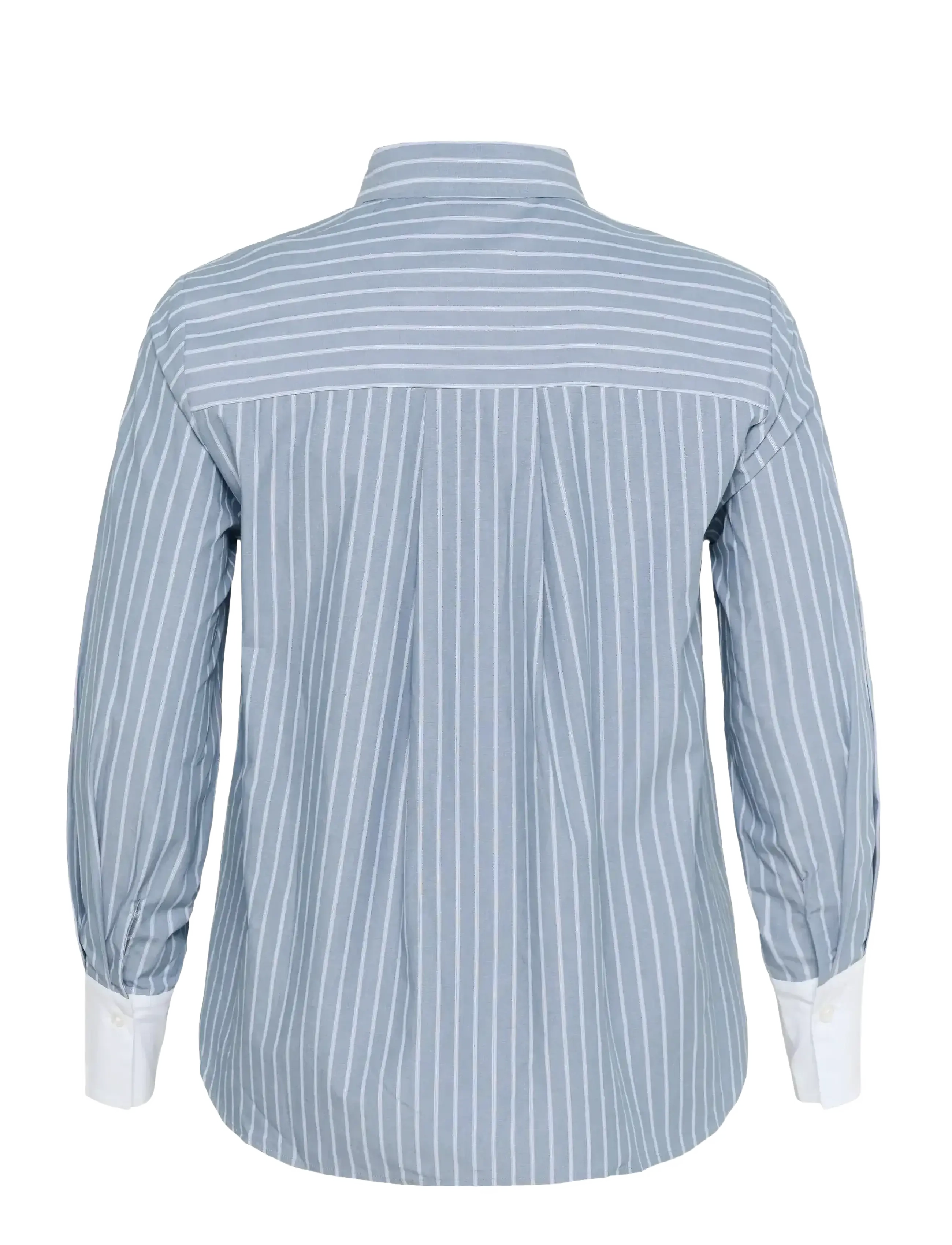 Kaffe Curve - KCmelina Shirt - långärmade blusar - windward blue melange stripe - 2